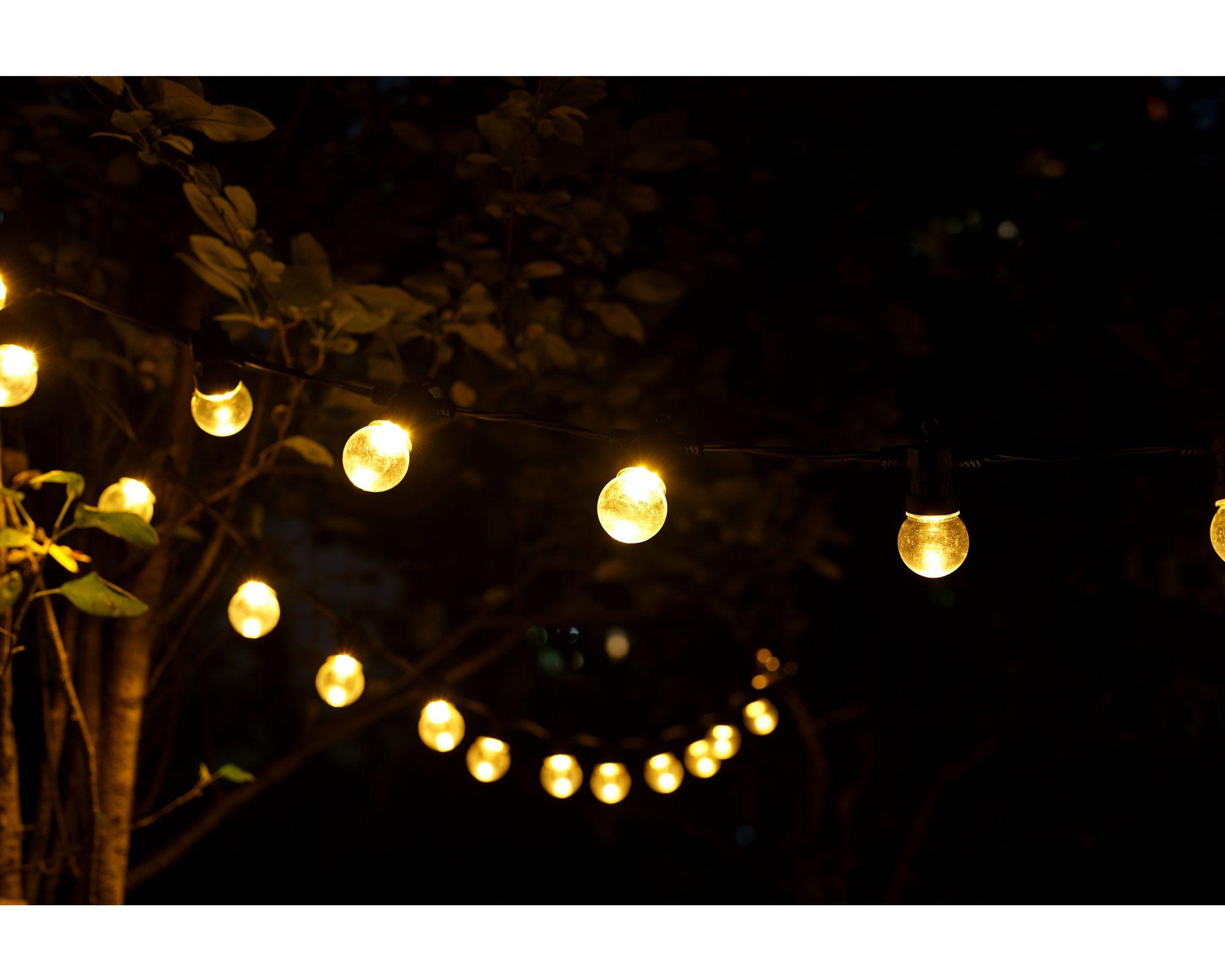 Guirnalda LED 3W 5.6 m 20L luz cálida negro/transparente-2