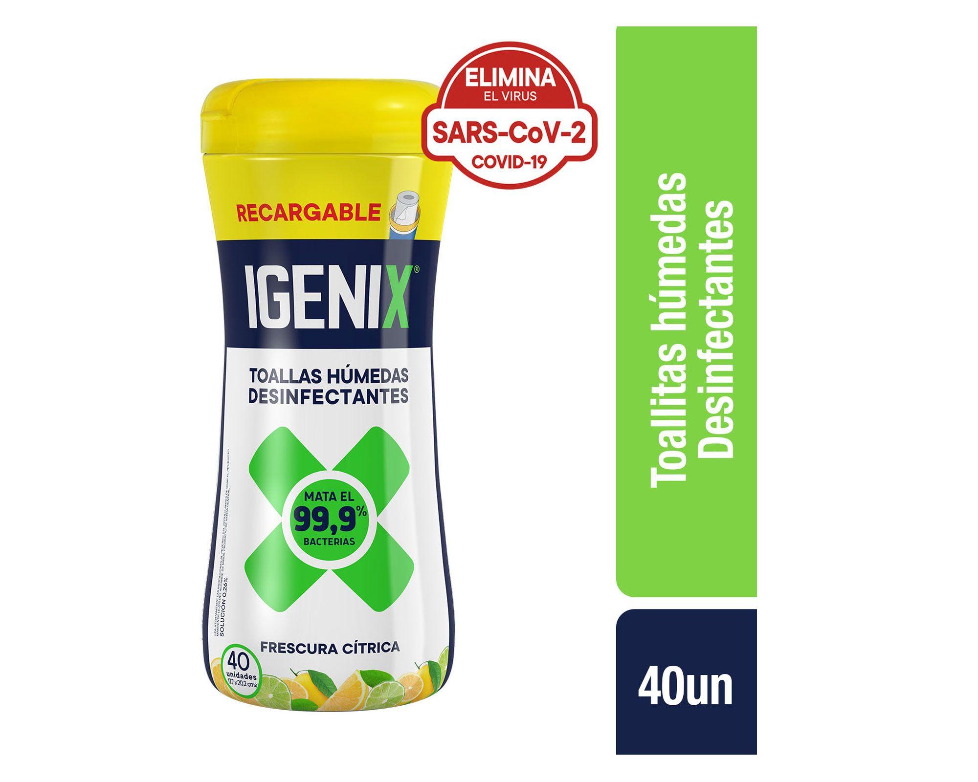 Toallas desinfectantes frescura cítrica 40 unidades Igenix-0