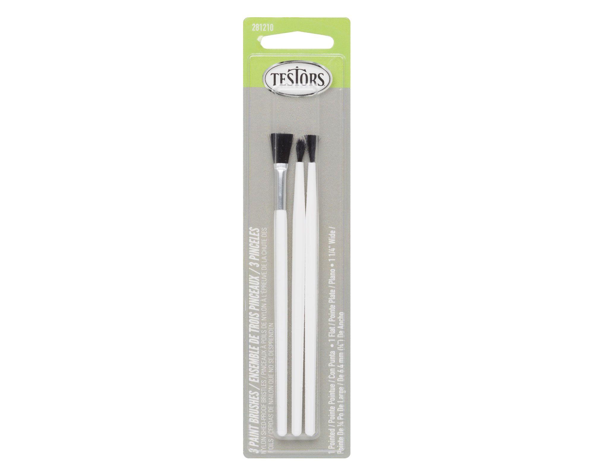 Pincel blanco 3 piezas Testors Craft-0