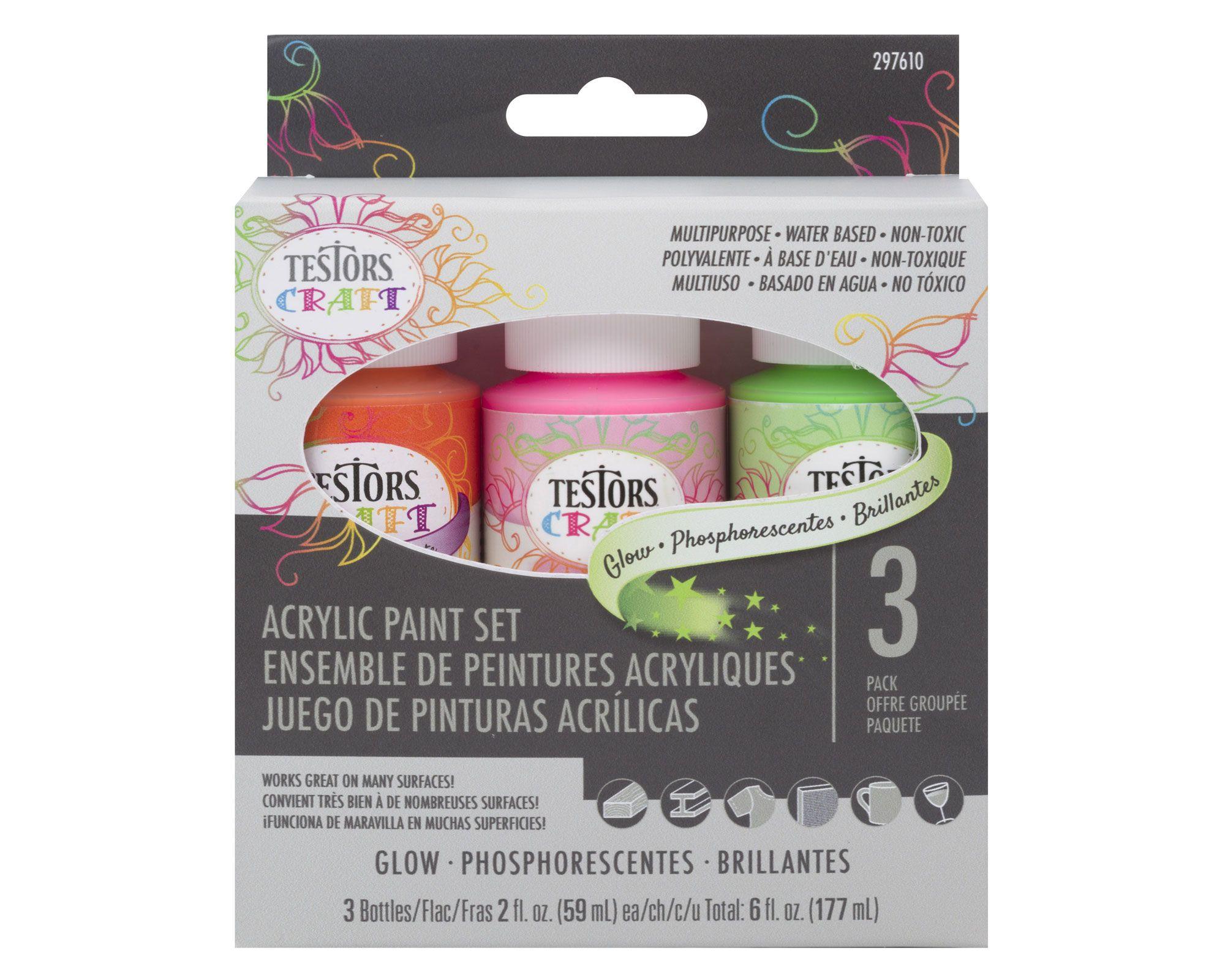 Pintura acrílica 59 ml mate 3 unidades Testors Craft-0