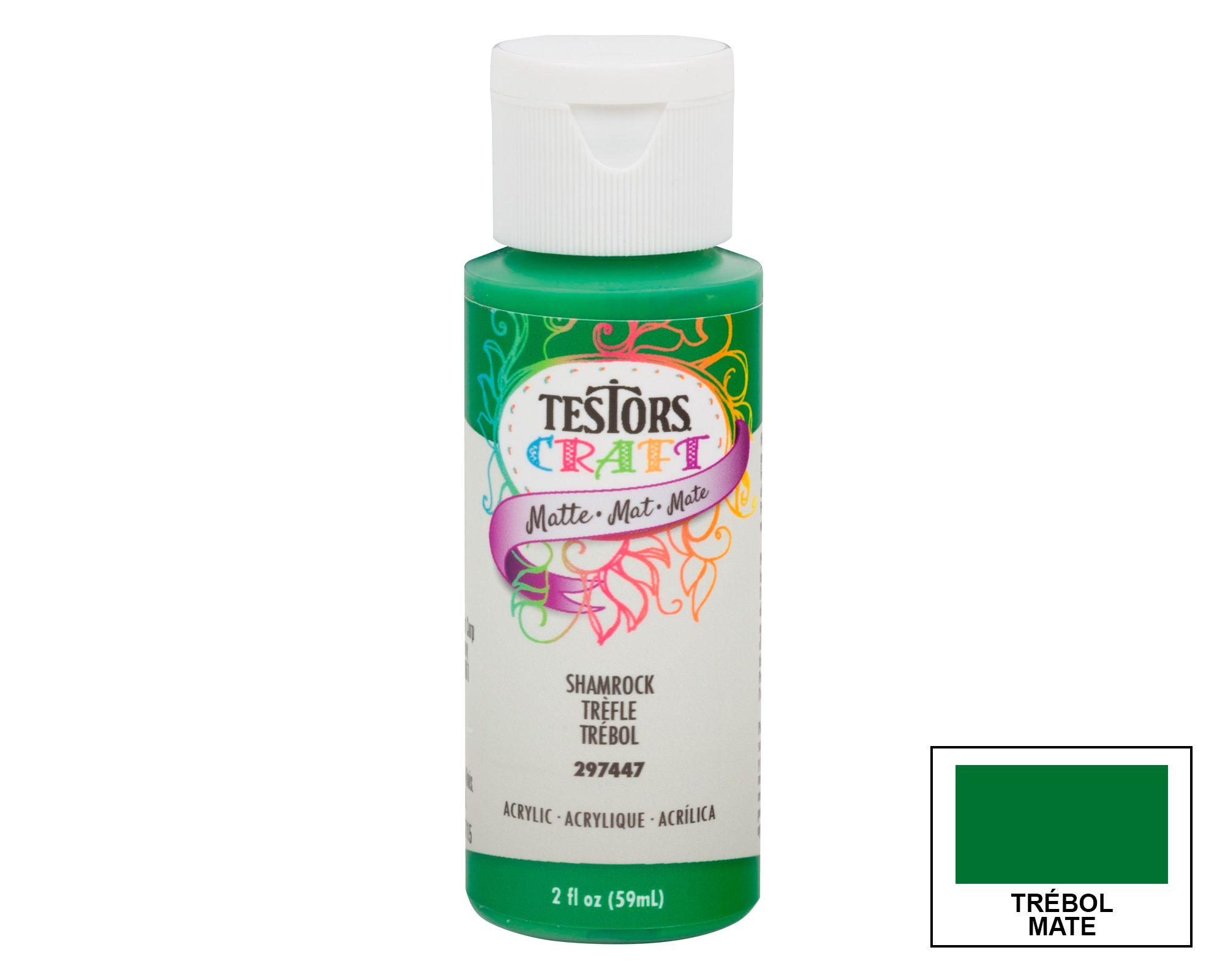 Pintura acrílica 59 ml trébol mate Testors Craft-0