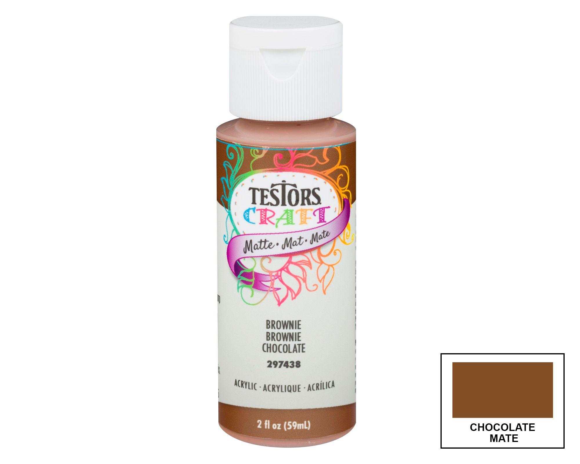 Pintura acrílica 59 ml chocolate mate Testors Craft-2