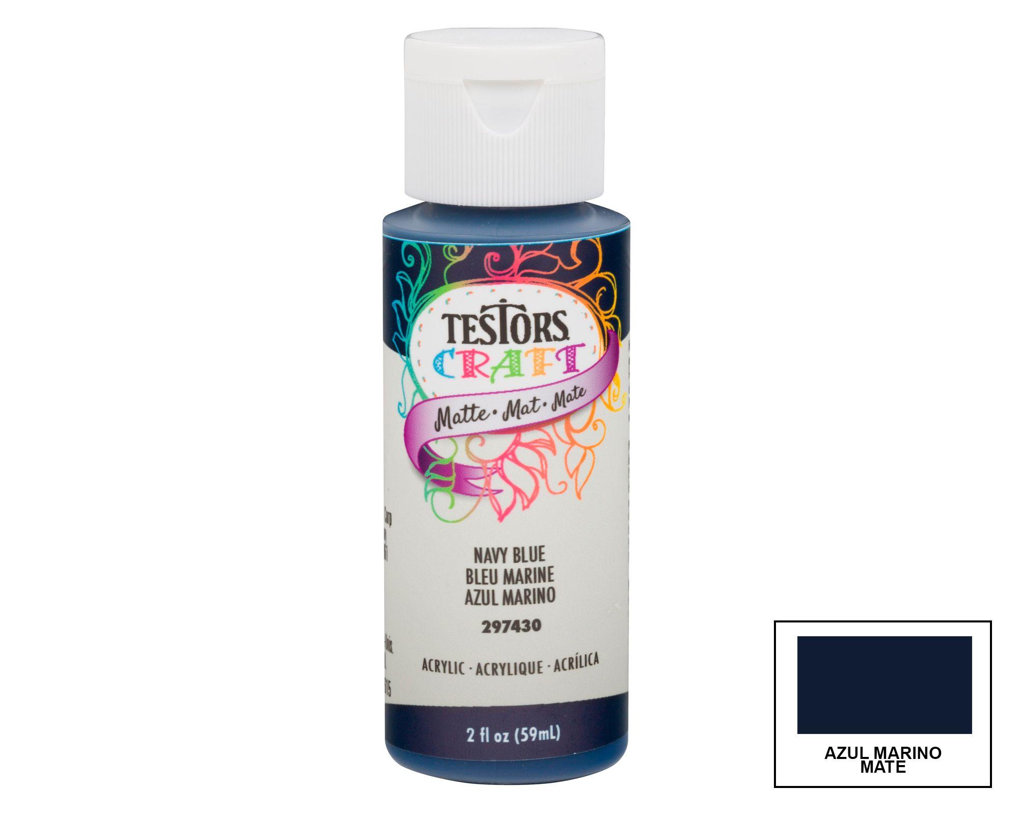 Pintura acrílica 59 ml azul marino mate Testors Craft-0