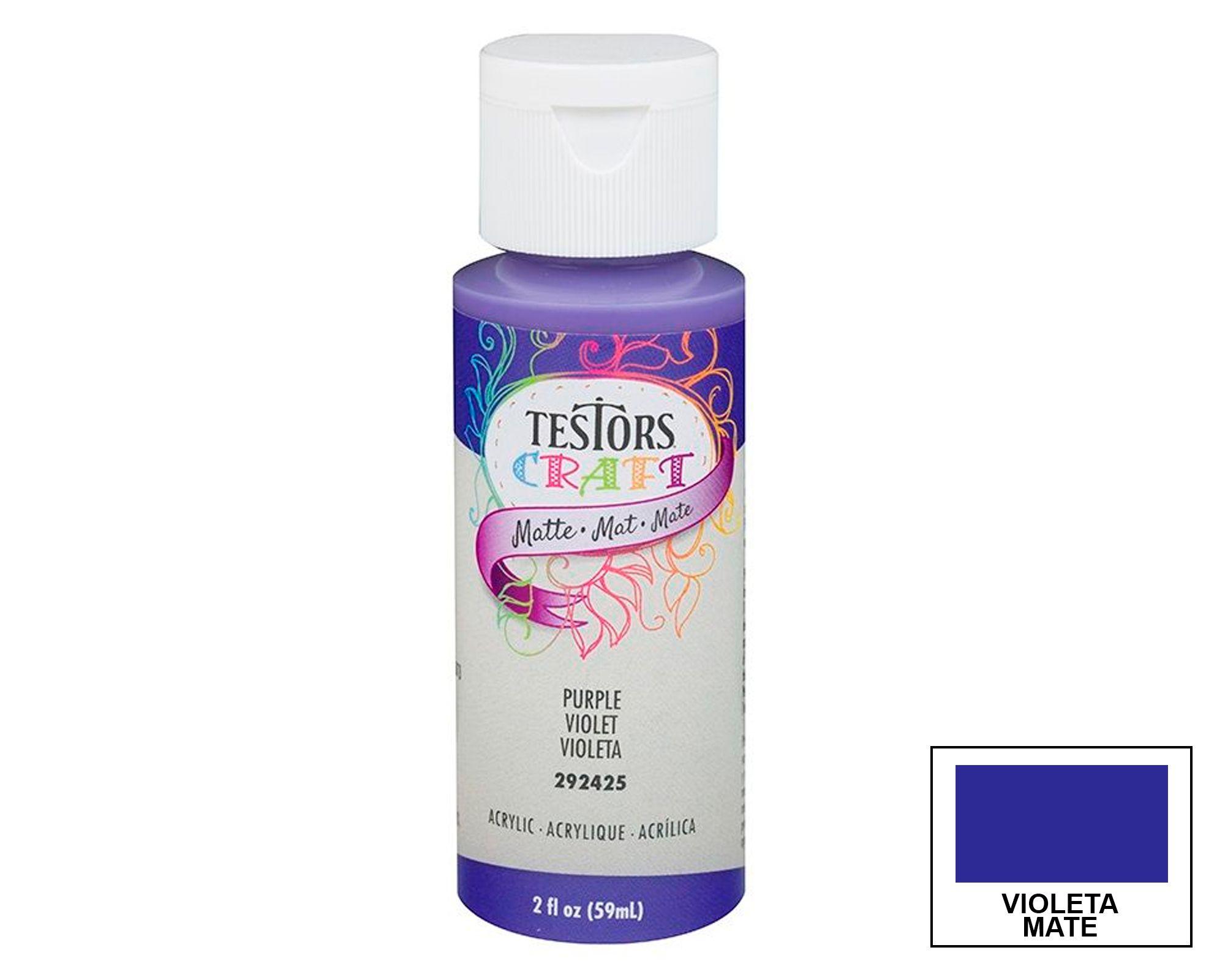 Pintura acrílica 59 ml violeta mate Testors Craft.-2