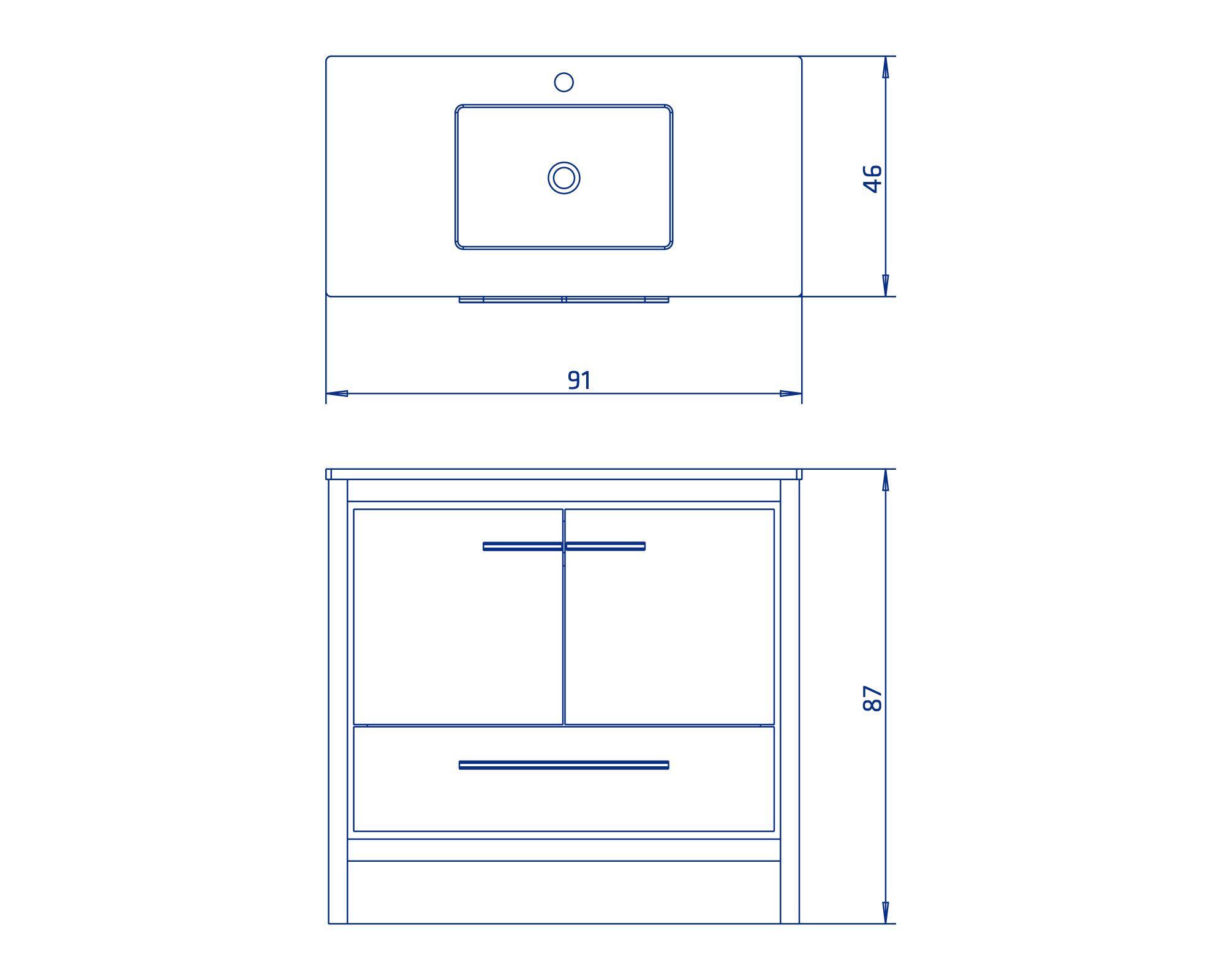 Mueble vanitorio 91 cm Carlo Vessanti.-2