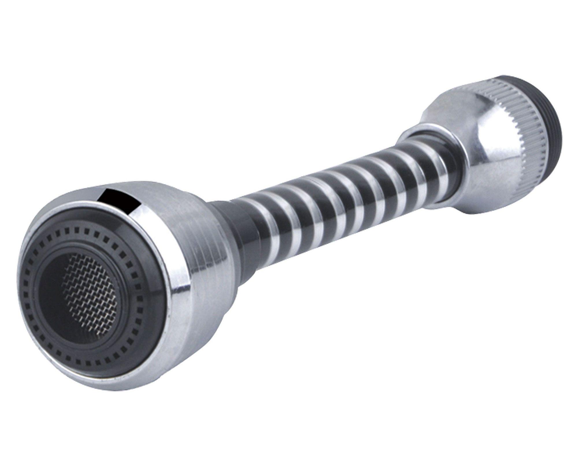 Aireador flexible 140 mm cromo/negro Flustem-2