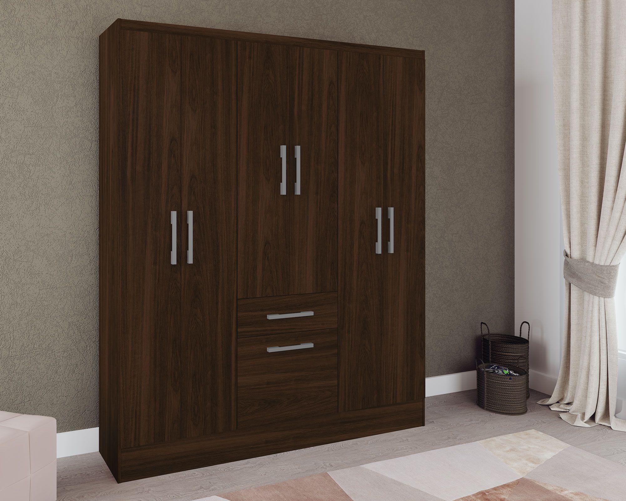 Clóset 6 puertas 1 cajón 1 zapatero tabaco M+Design-3