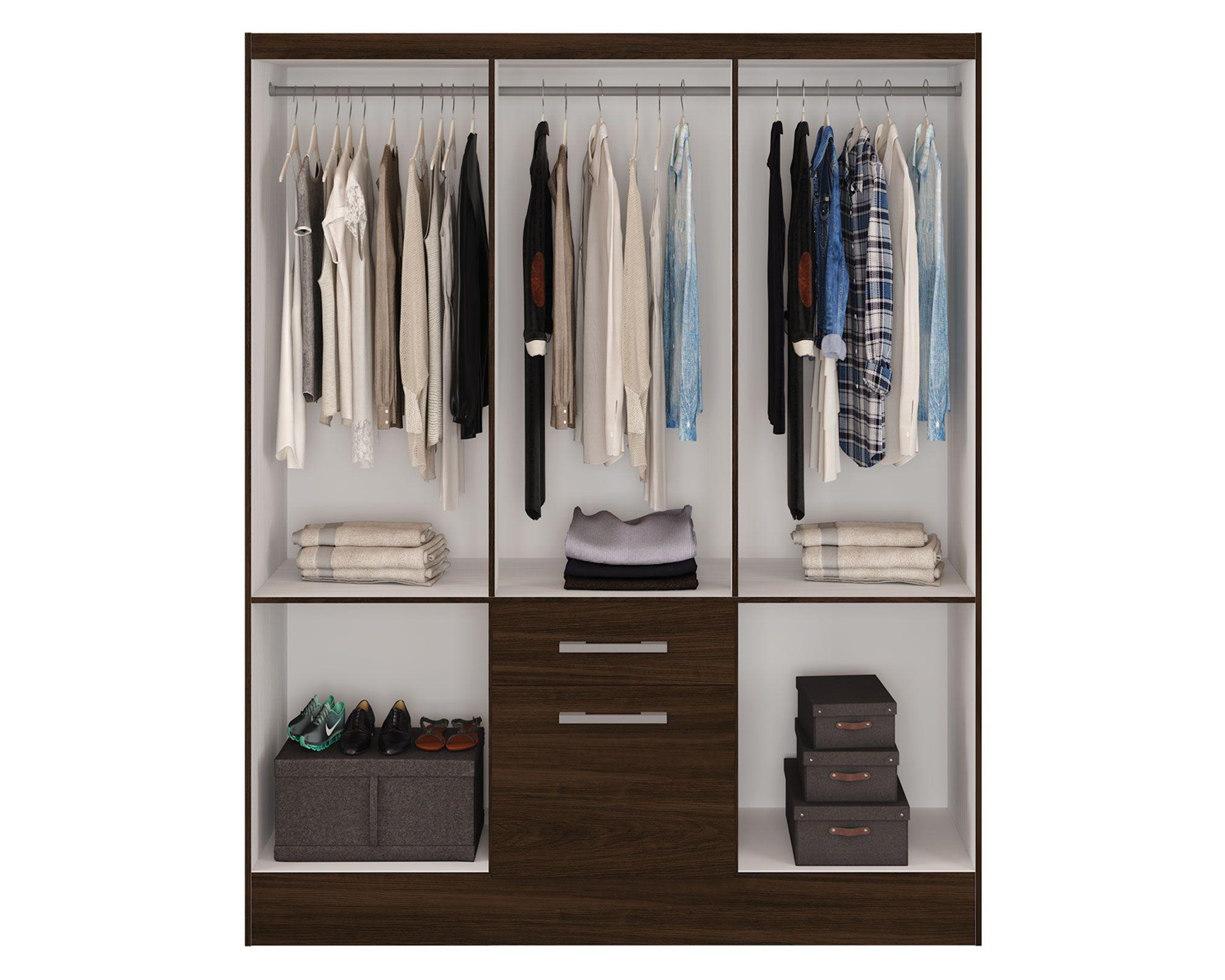 Clóset 6 puertas 1 cajón 1 zapatero tabaco M+Design-1