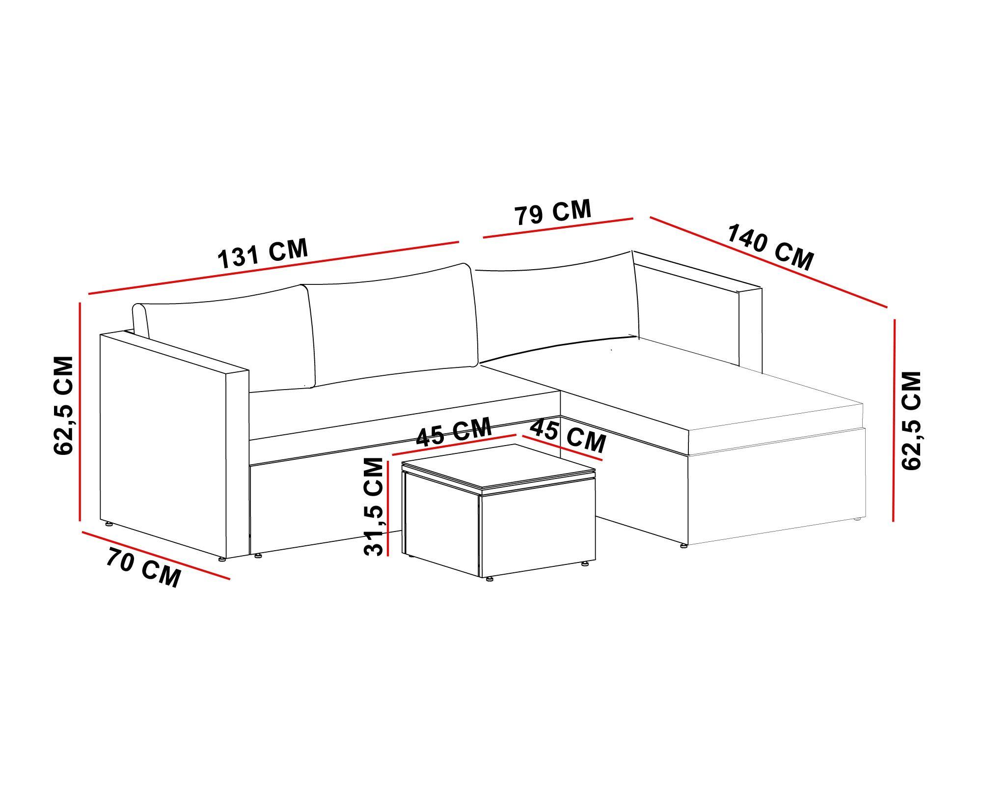 Set terraza 3 personas New Amarallis Outzen-3