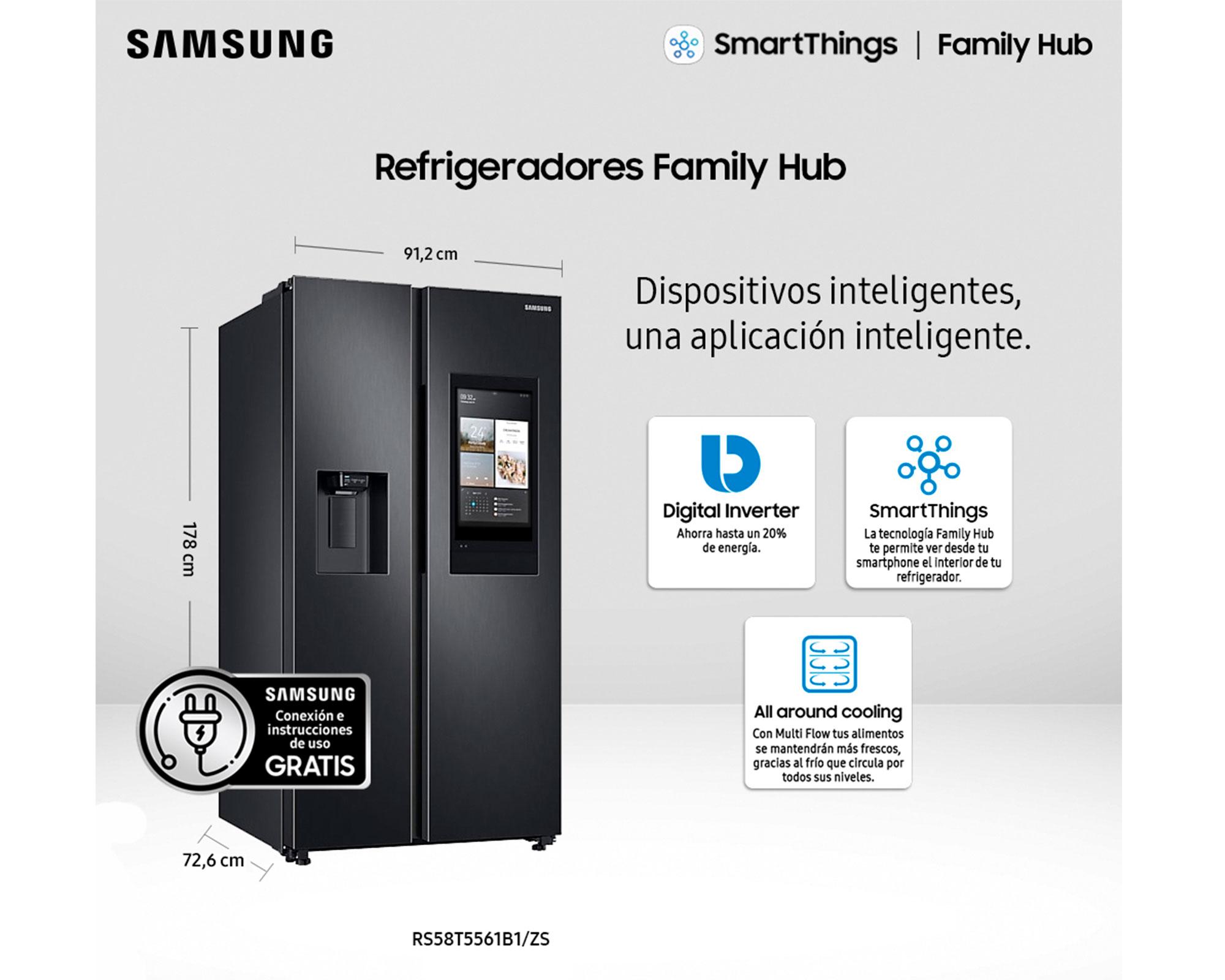 Side by Side no frost 585 litros RS58T5561B1/ZS negro Samsung-34