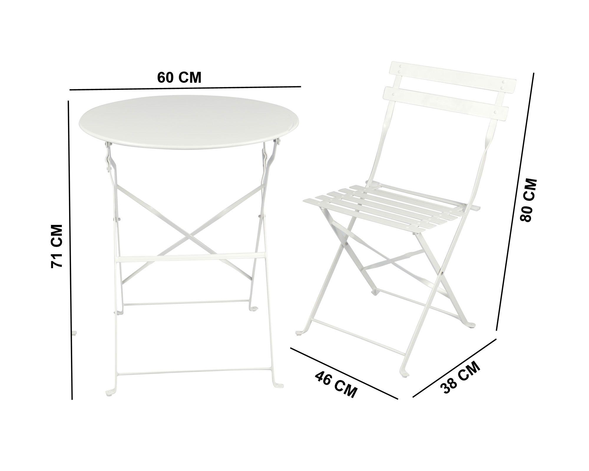 Set terraza 2 personas Melody blanco Outzen.-1