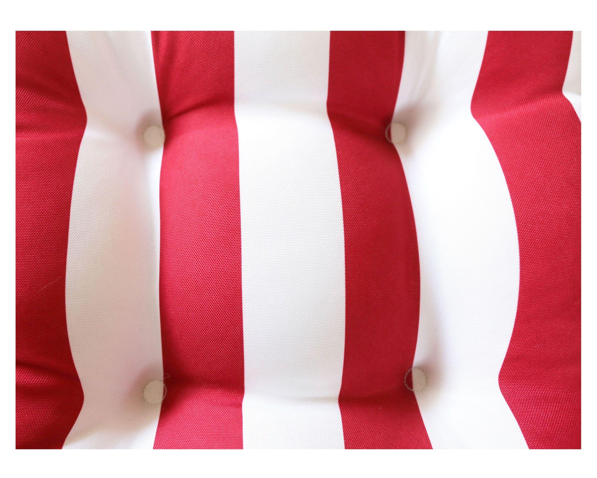 Cojín asiento Rayas rojo/blanco Outzen.-2