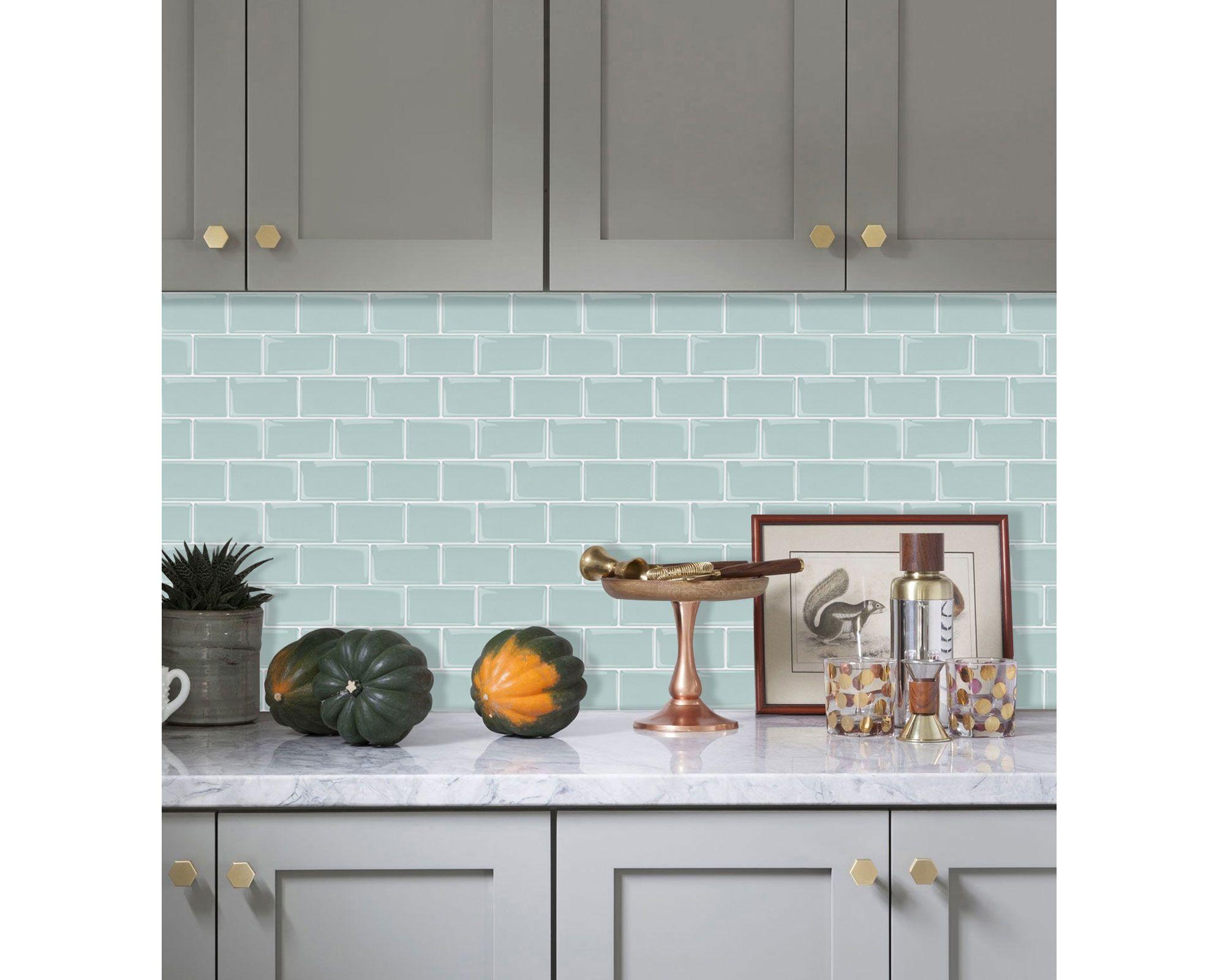 Mosaico autoadhesivo 3D brick agua 30x30 cm 0.09 m2-2