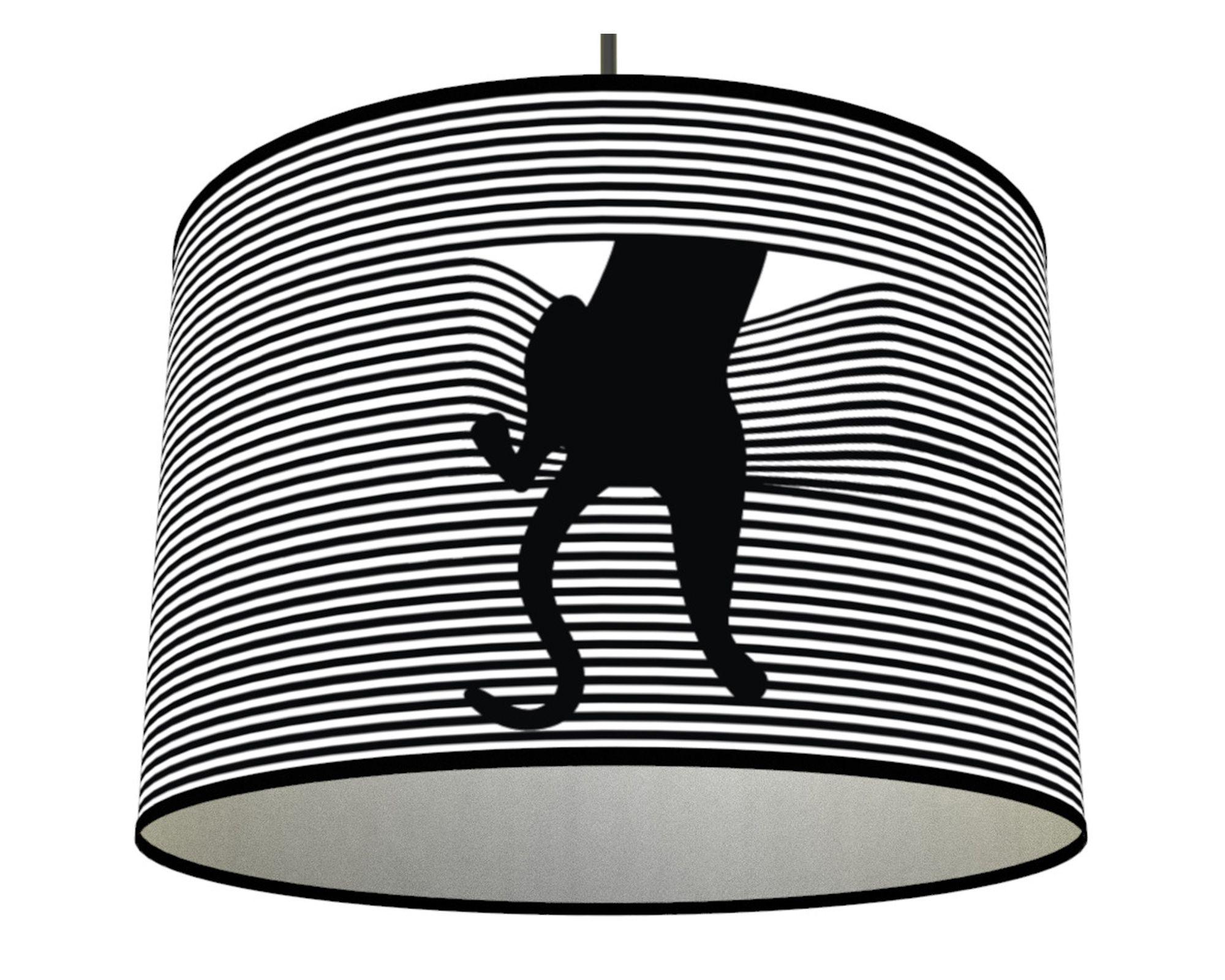 Lámpara colgar 1L E27 gato negro/blanco Concept Lighting-1