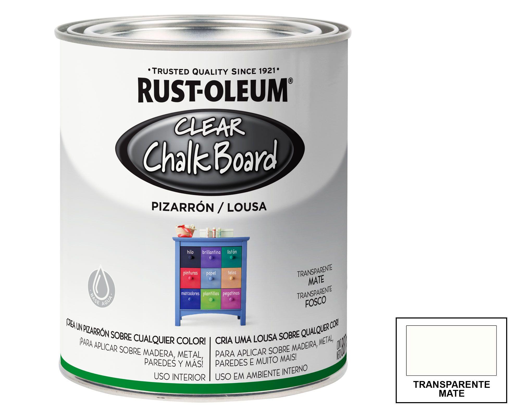 Esmalte al agua 887 ml Pizarrón transparente mate Rust-Oleum.-0