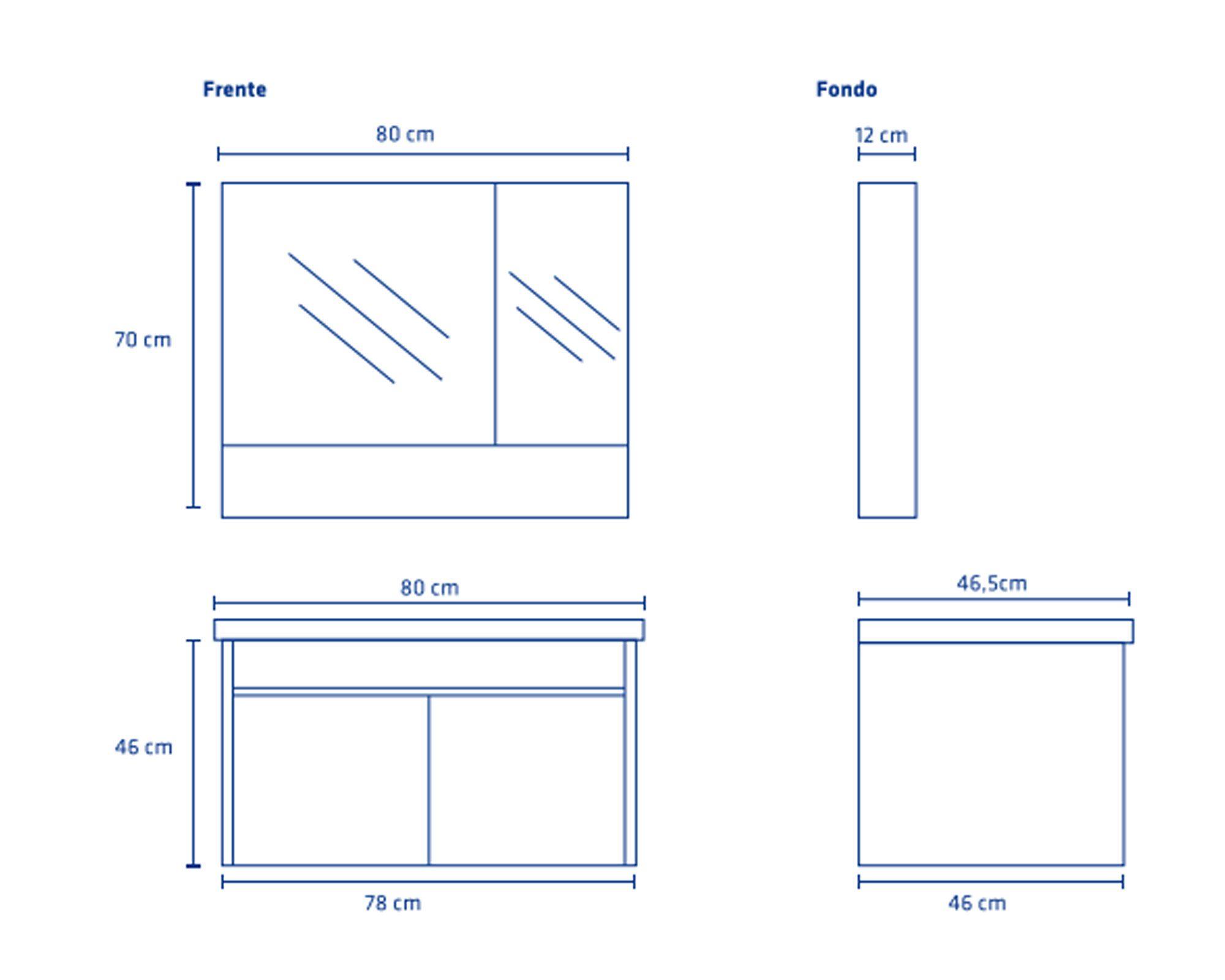 Mueble vanitorio + espejo Benno Vessanti-3