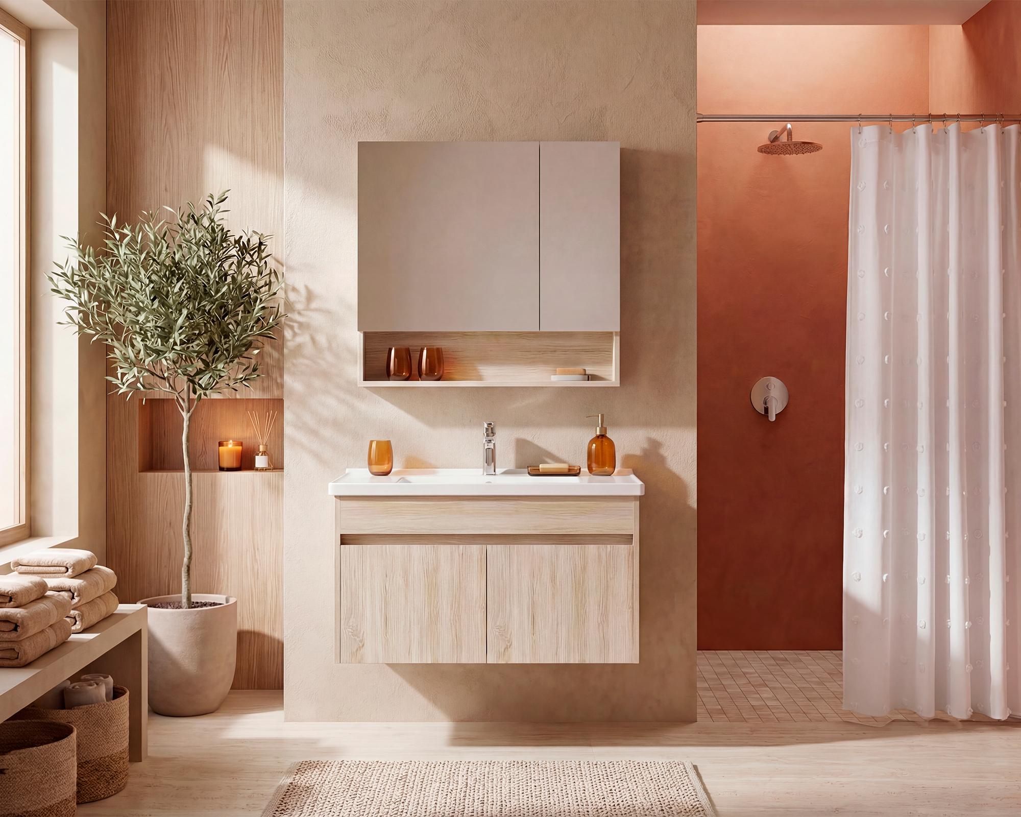 Mueble vanitorio + espejo Benno Vessanti-3