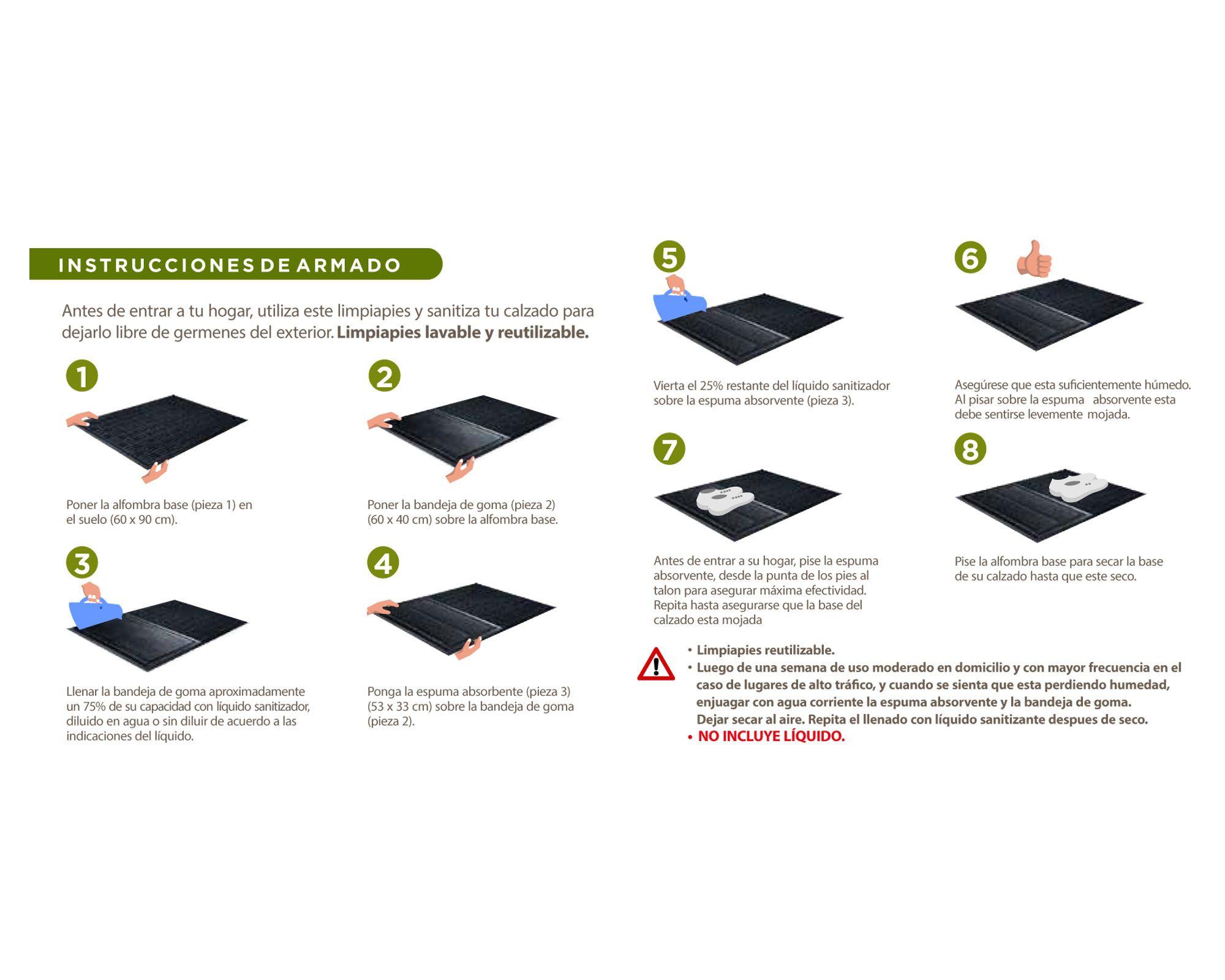 Limpiapiés sanitizante 60x90 cm Cotidiana-2