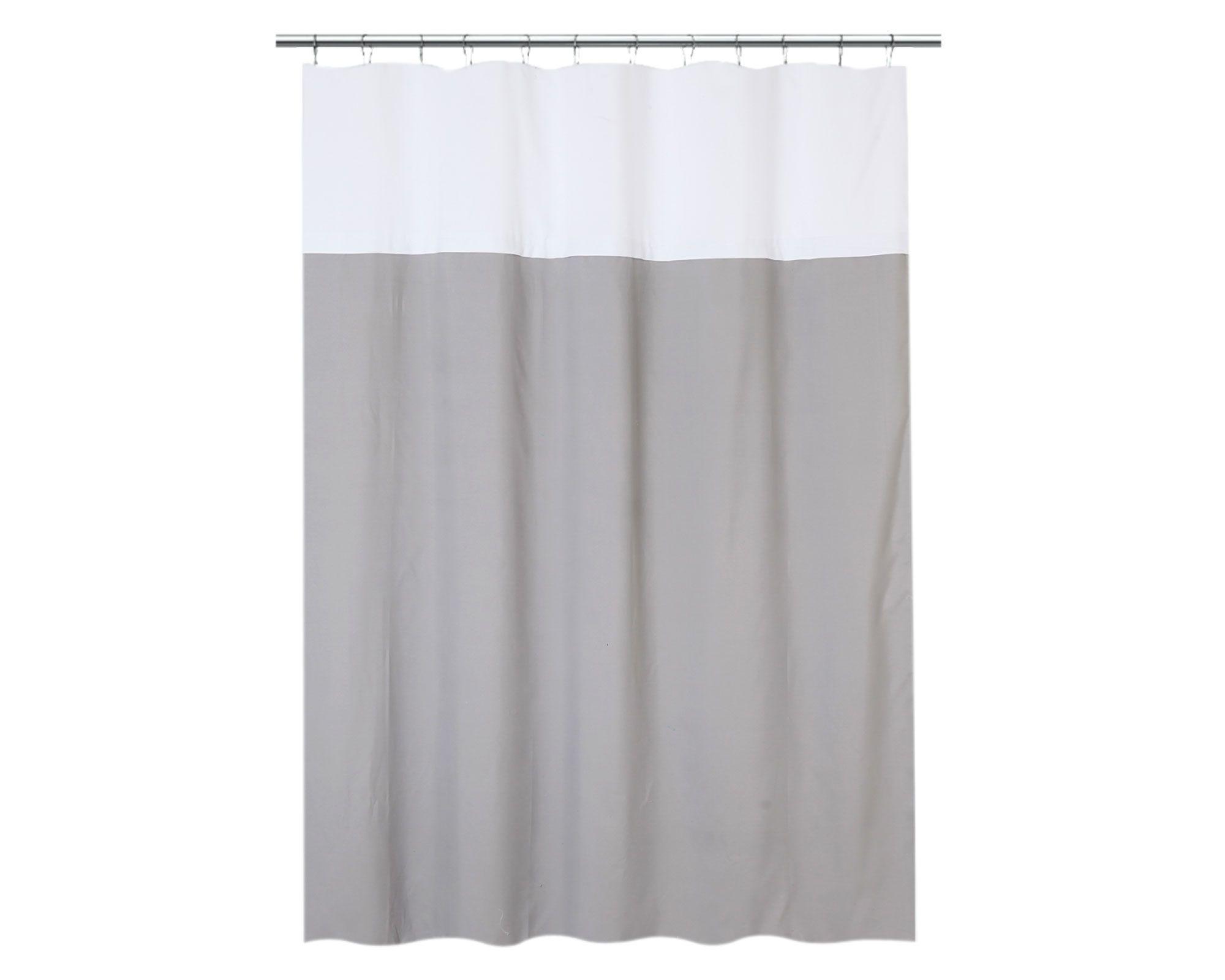 Cortina baño 180x180 cm básico gris Cotidiana-0