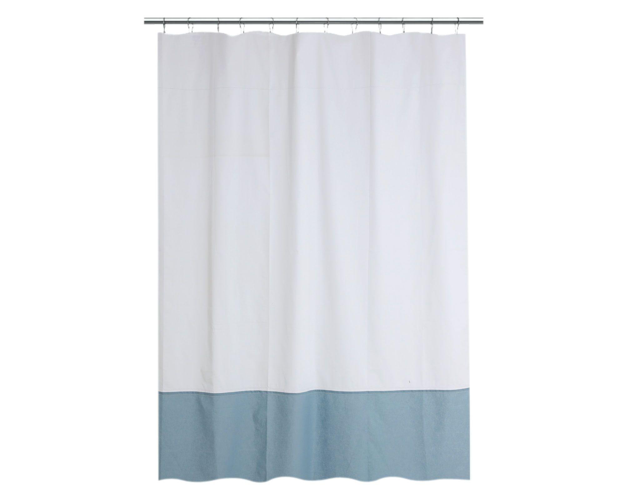 Cortina baño 180x180 cm azul Cotidiana-0