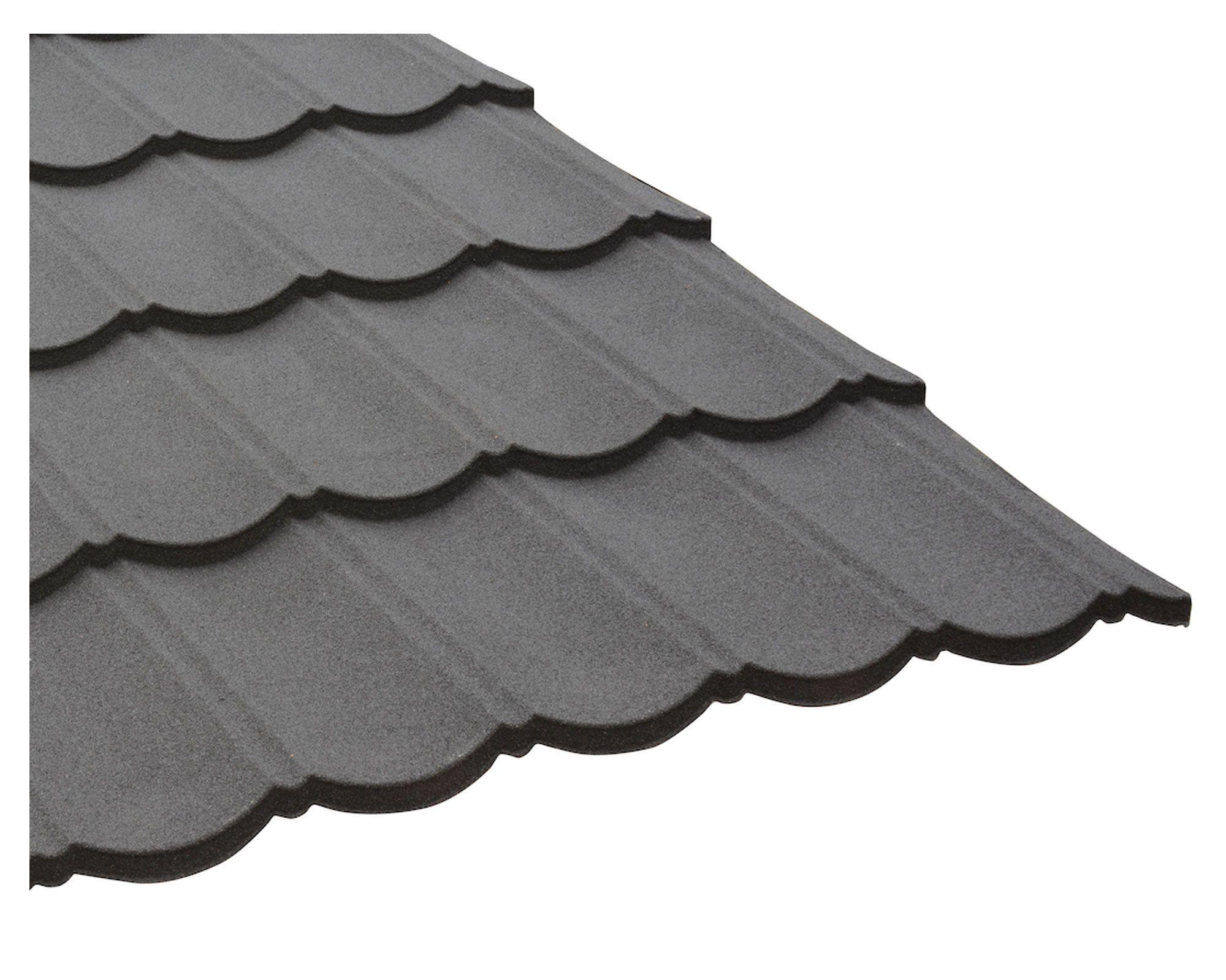 Teja gravillada Treviso negro 0,4 x 420 x 1340 mm-2