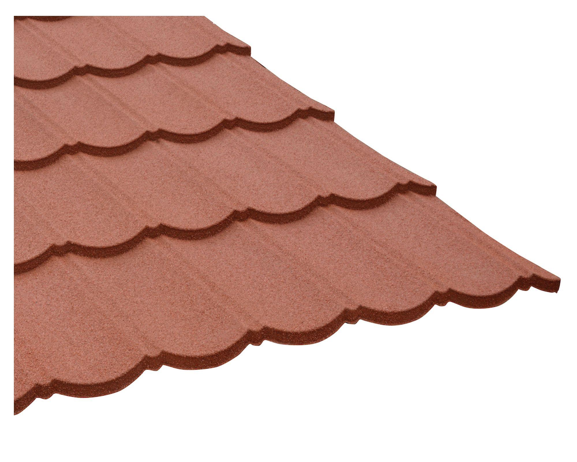 Teja gravillada Treviso rojo 0,4 x 420 x 1340 mm-2