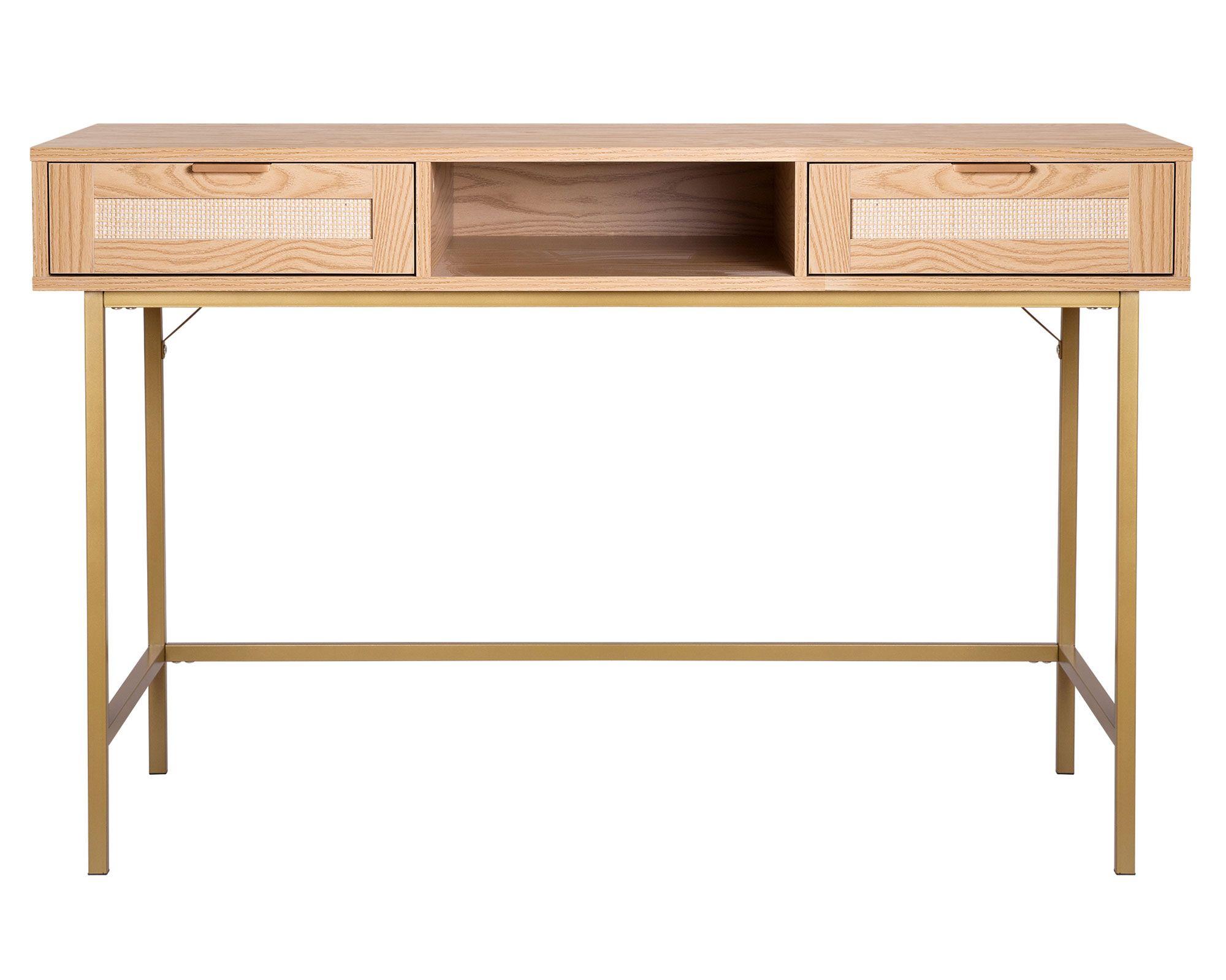 Escritorio 2 cajones Lourdes natural M+Design.-0