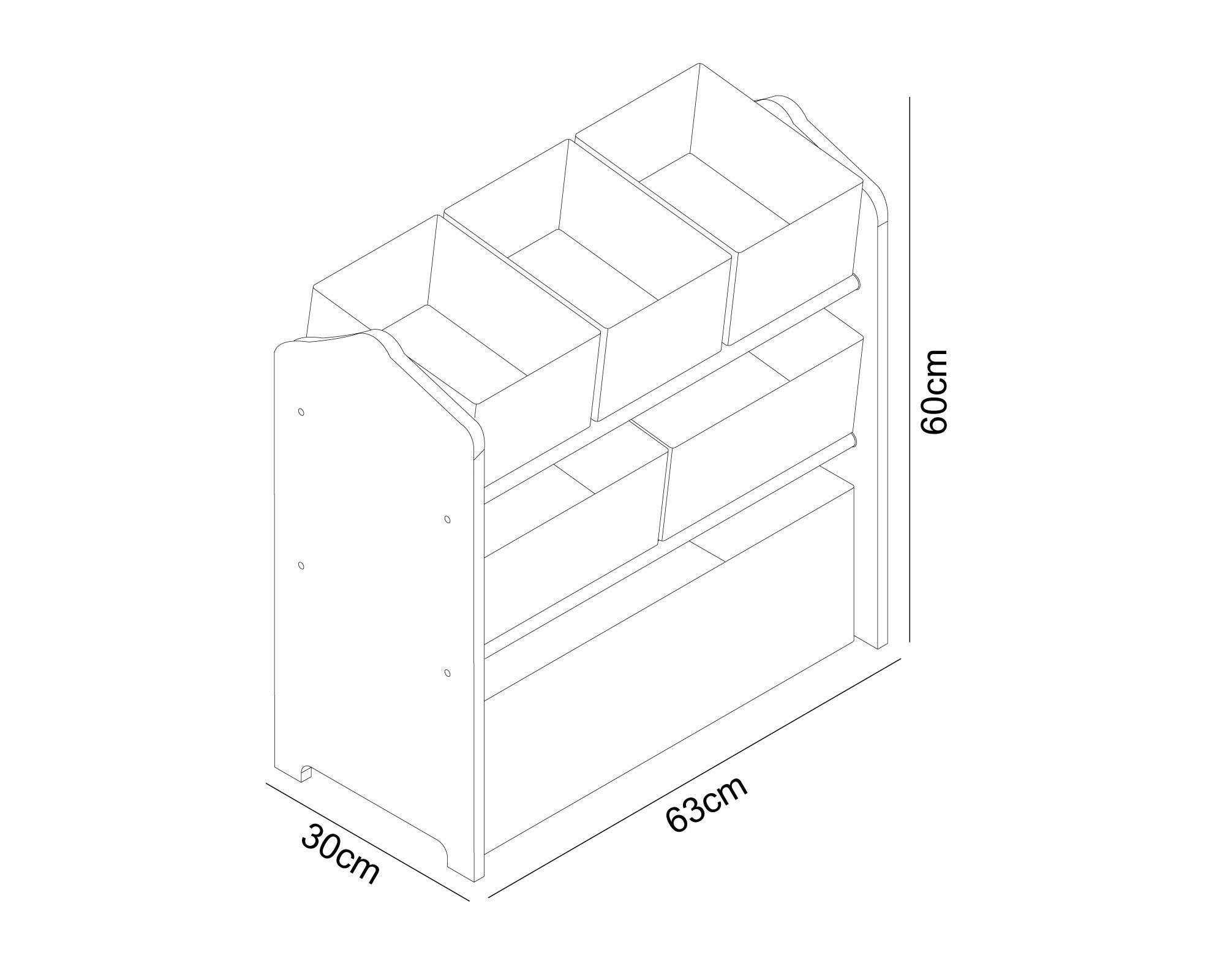 Mueble infantil 6 cajones Arcoíris M+Design-3