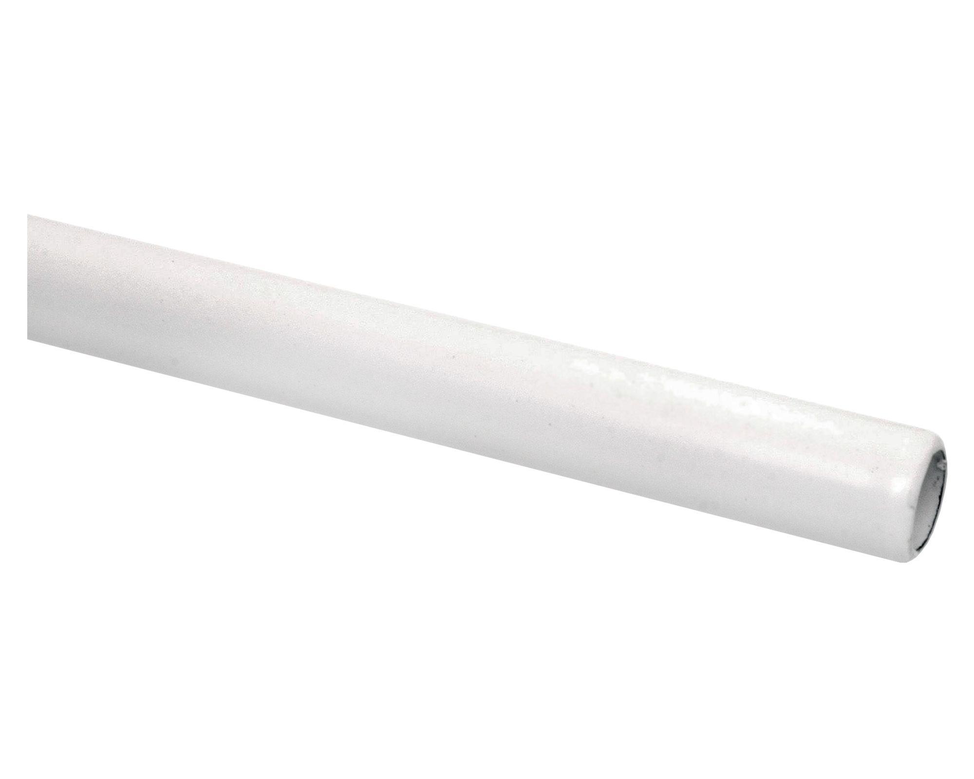 Barra fierro termoplastificado 120x2 cm blanco-0