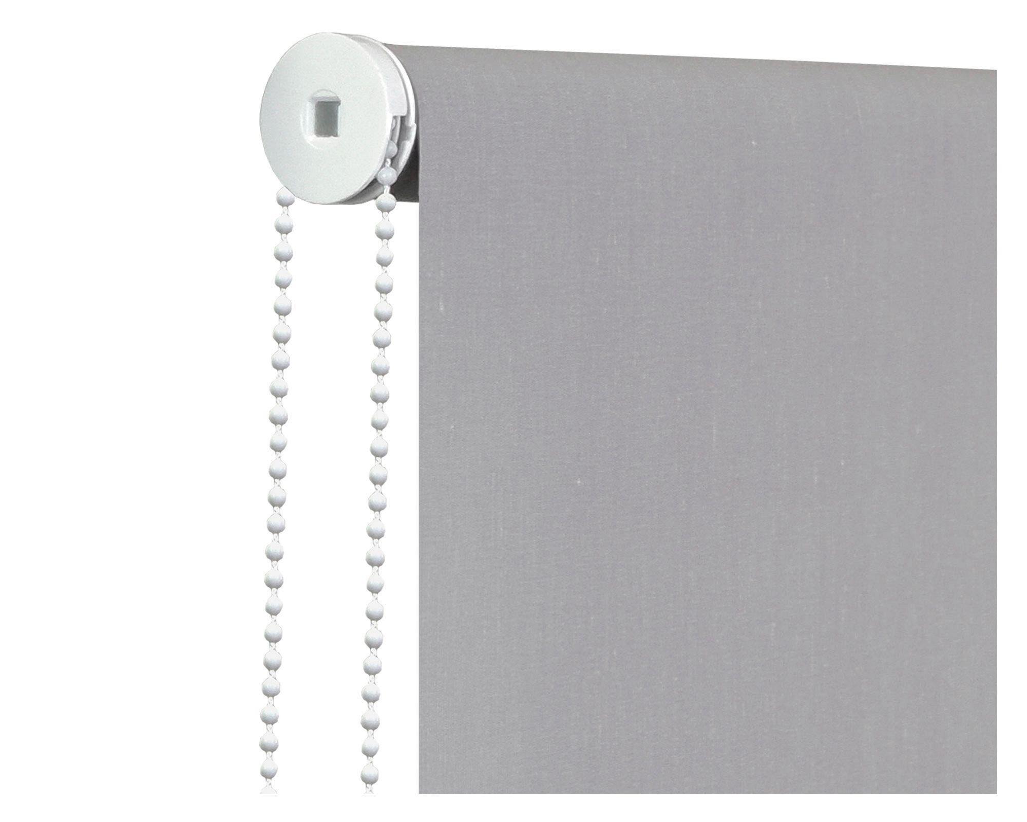 Cortina roller blackout 160x165 cm textura gris Cotidiana-1