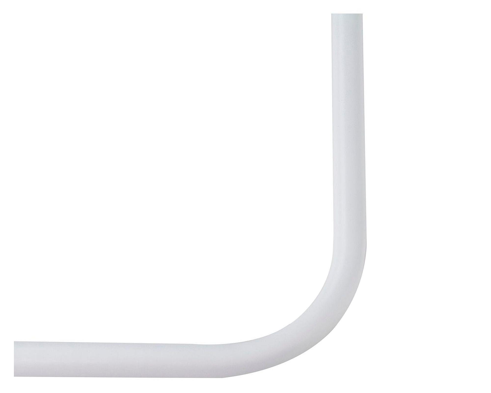 Barra cortina baño 1x1 m angular plástificada blanco 5F-0