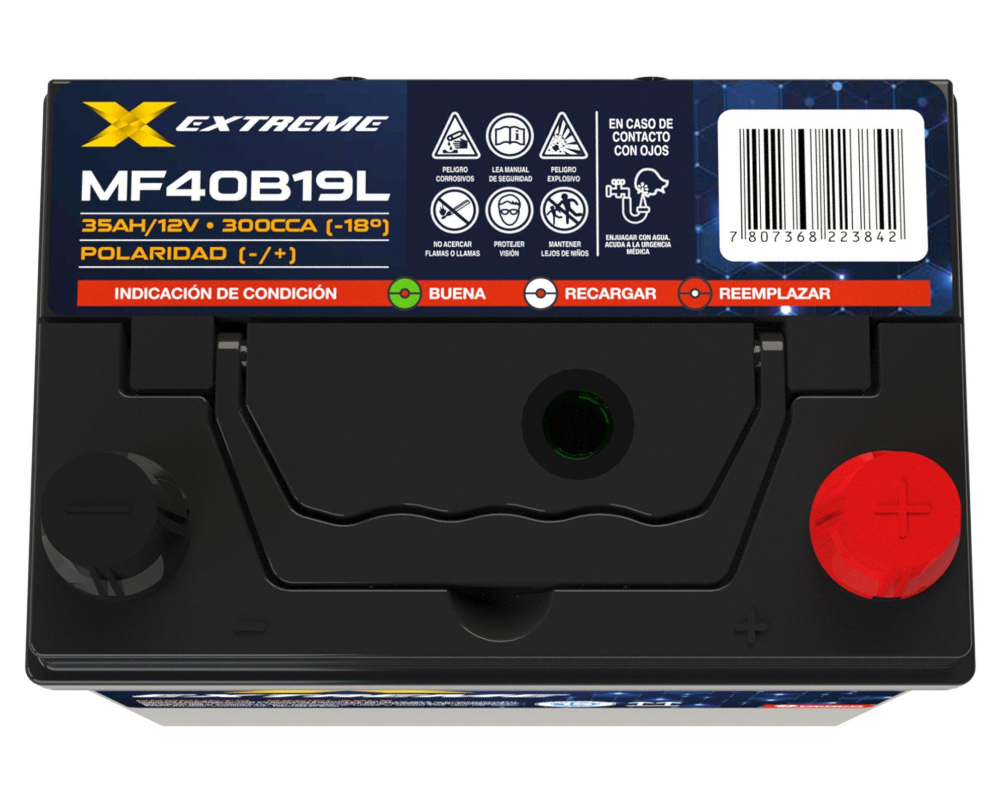 Batería 35AH 300CCA izquierdo MF40B19L Extreme.-3