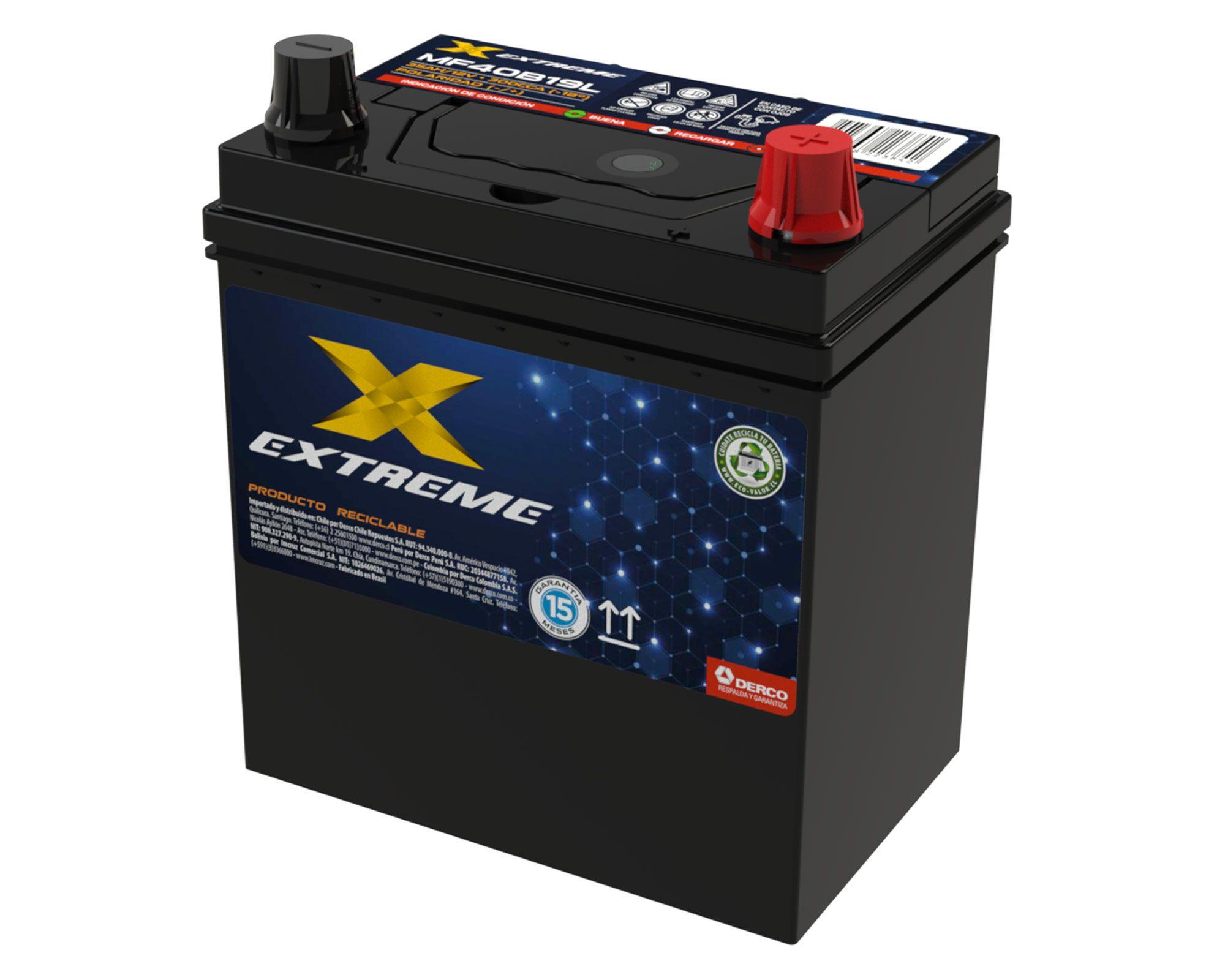Batería 35AH 300CCA izquierdo MF40B19L Extreme.-2