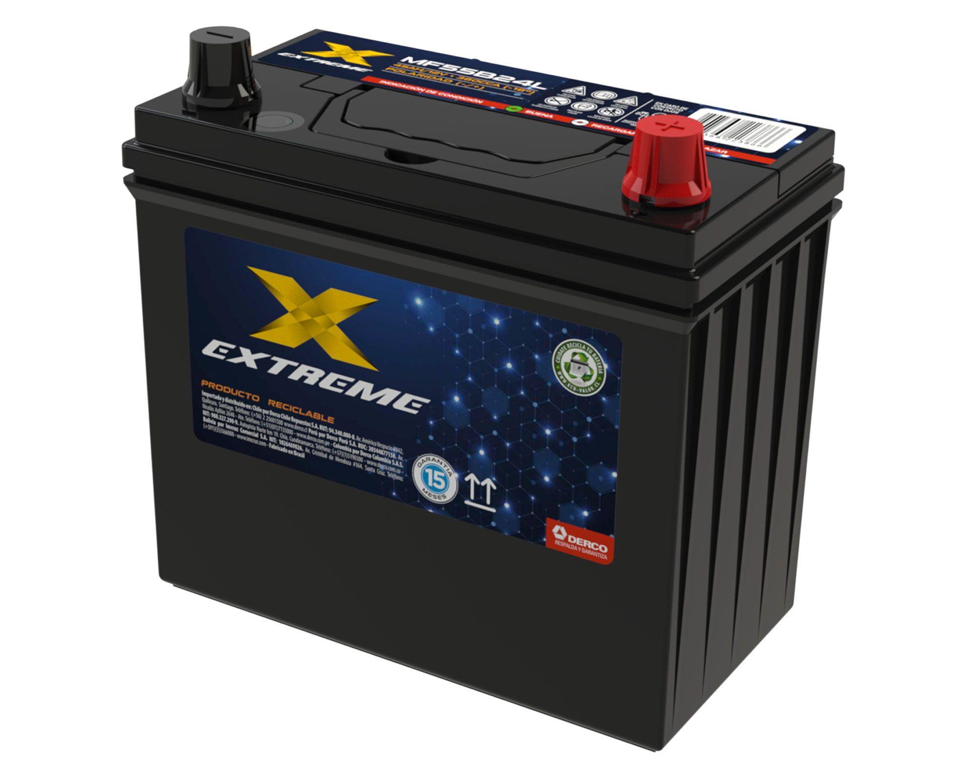 Batería 45AH 380CCA izquierdo MF55B24L Extreme.-2