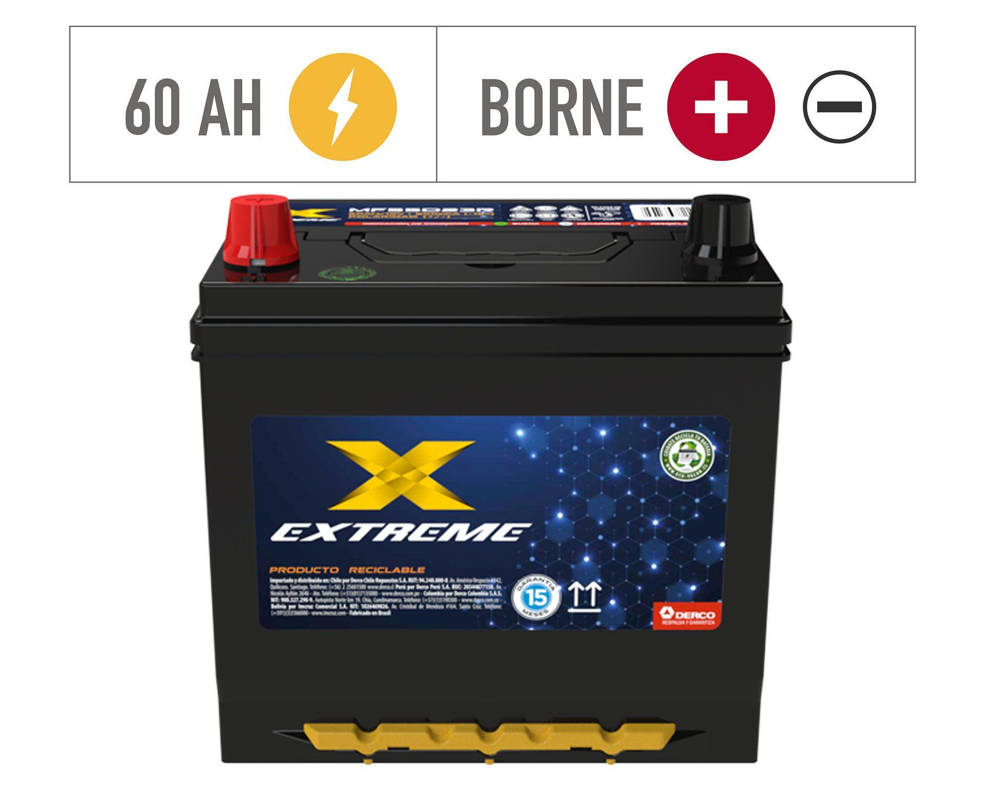 Batería 60AH 500CCA izquierdo MF55D23R Extreme.-1