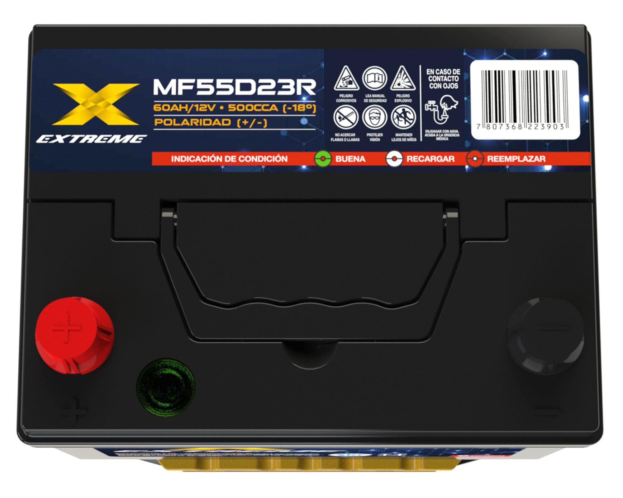 Batería 60AH 500CCA izquierdo MF55D23R Extreme.-3
