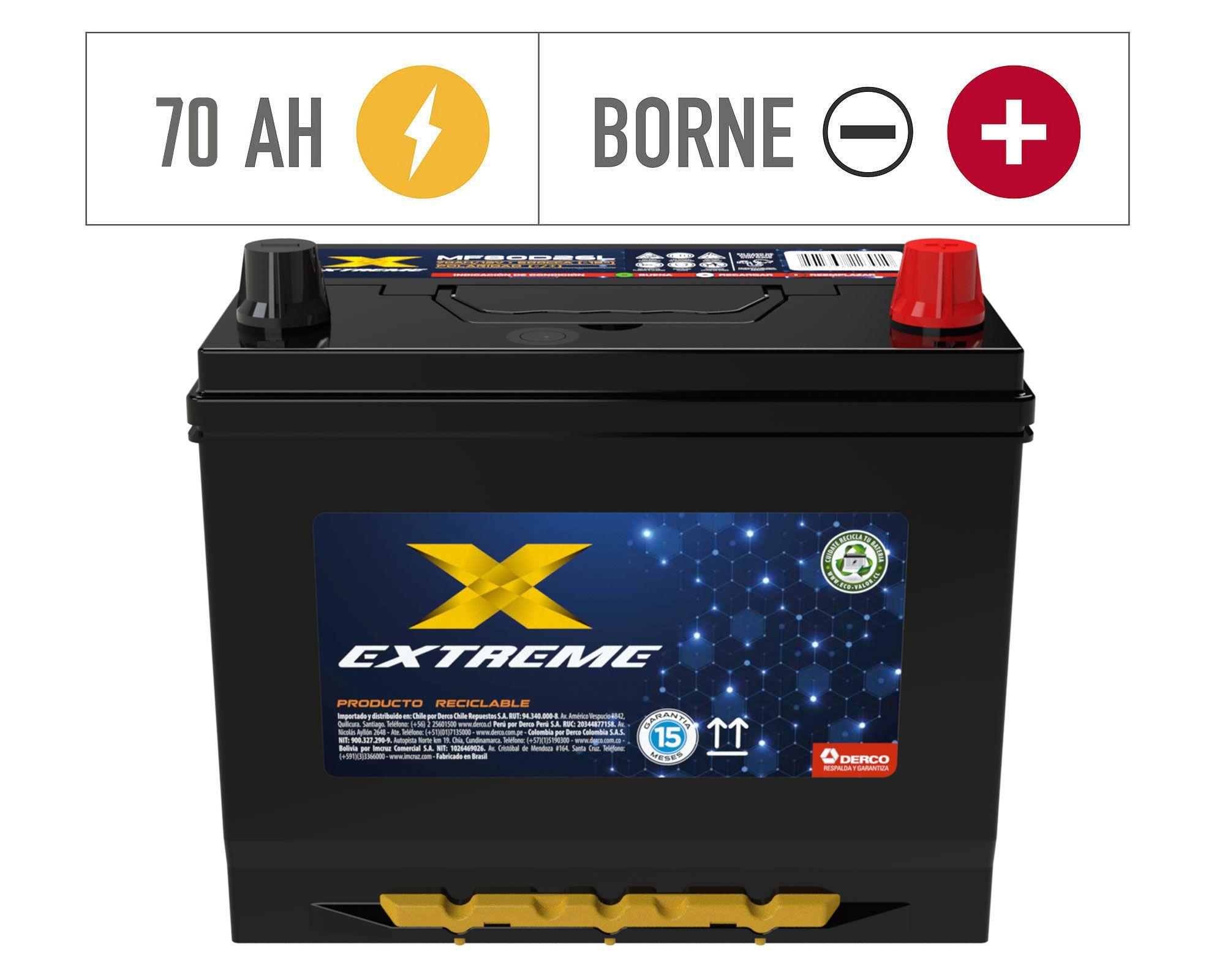 Batería 70AH 600CCA izquierdo MF80D26L Extreme.-1