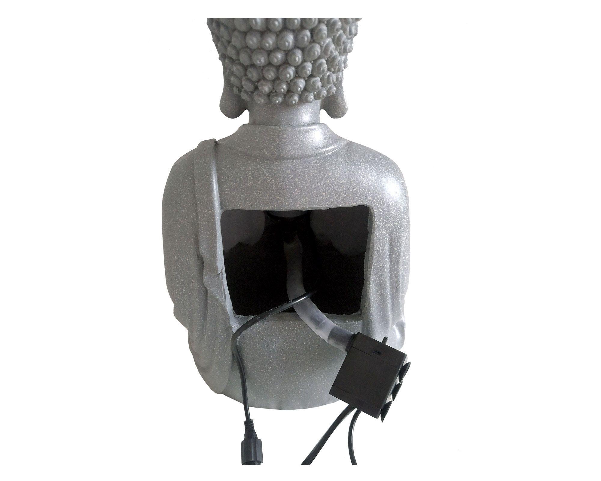 Fuente agua 29 cm Buda sentado LED Outzen-1