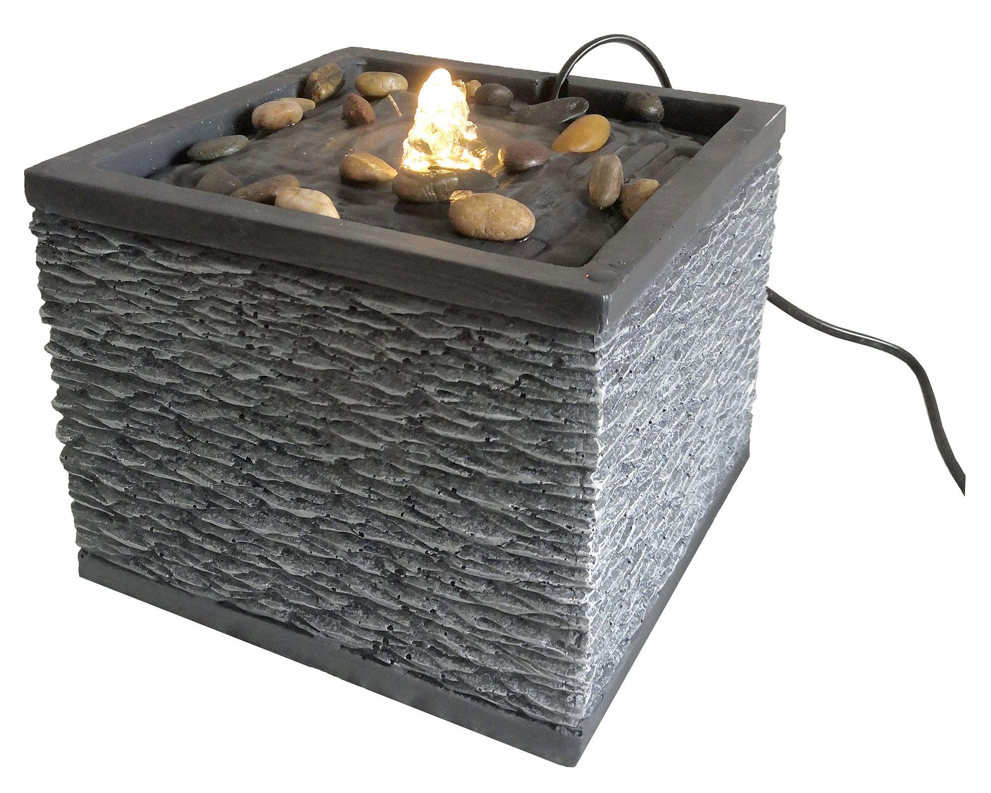 Fuente agua piedras LED Outzen-1