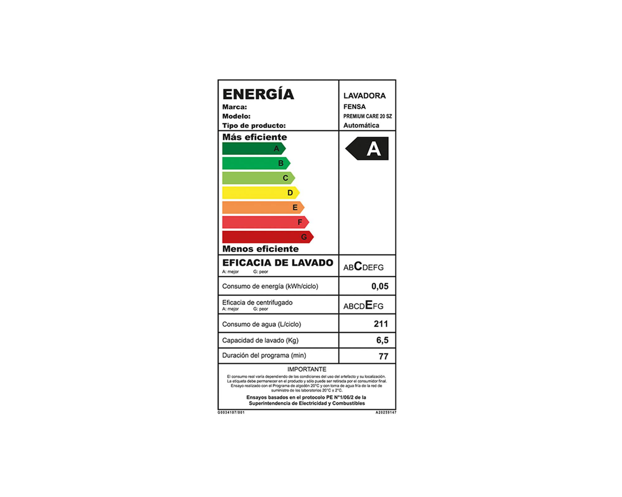 Lavadora carga superior 20 kg Premium Care Pro 20 SZ-11