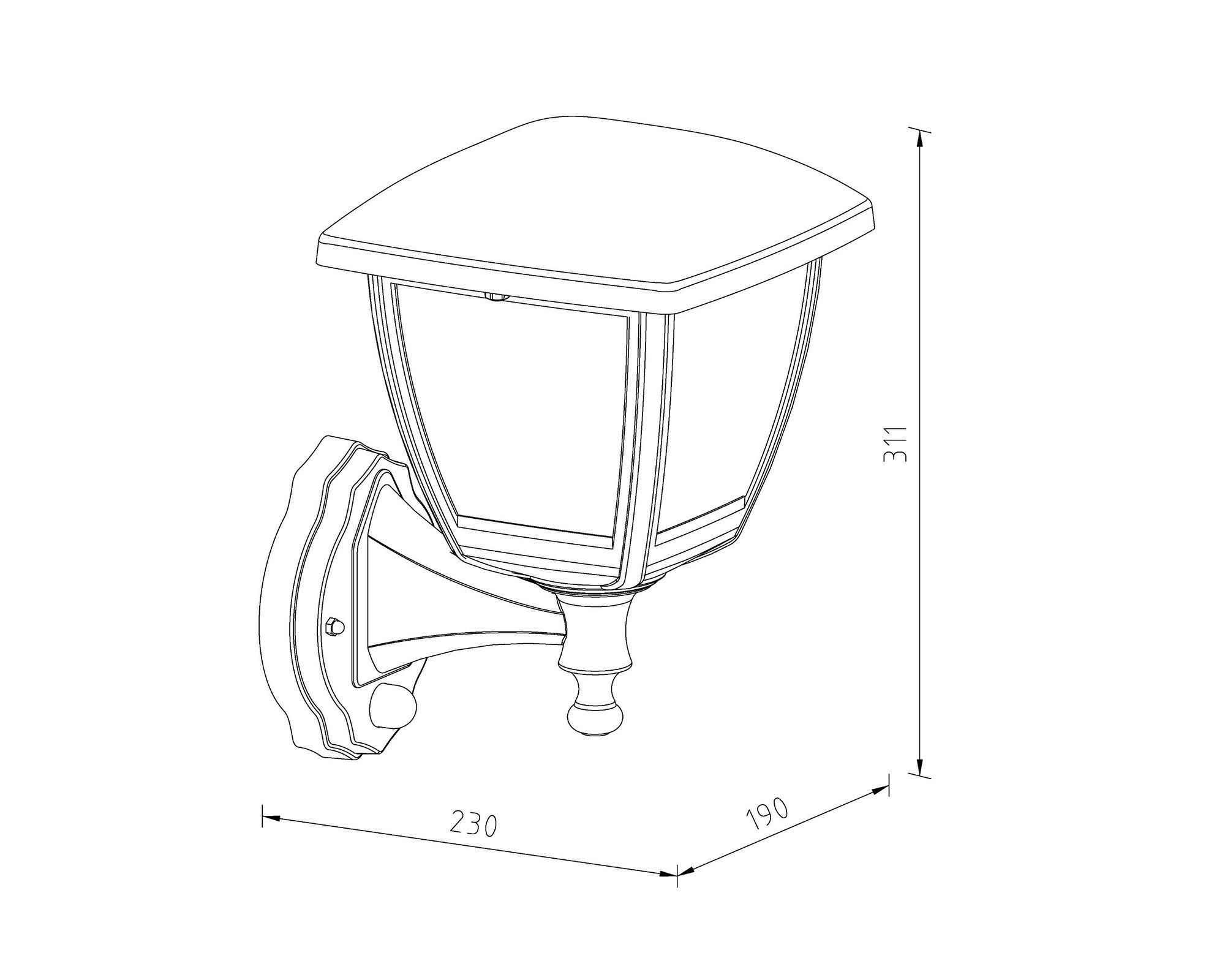 Farol pared LED con sensor Temis negro Abitare-4