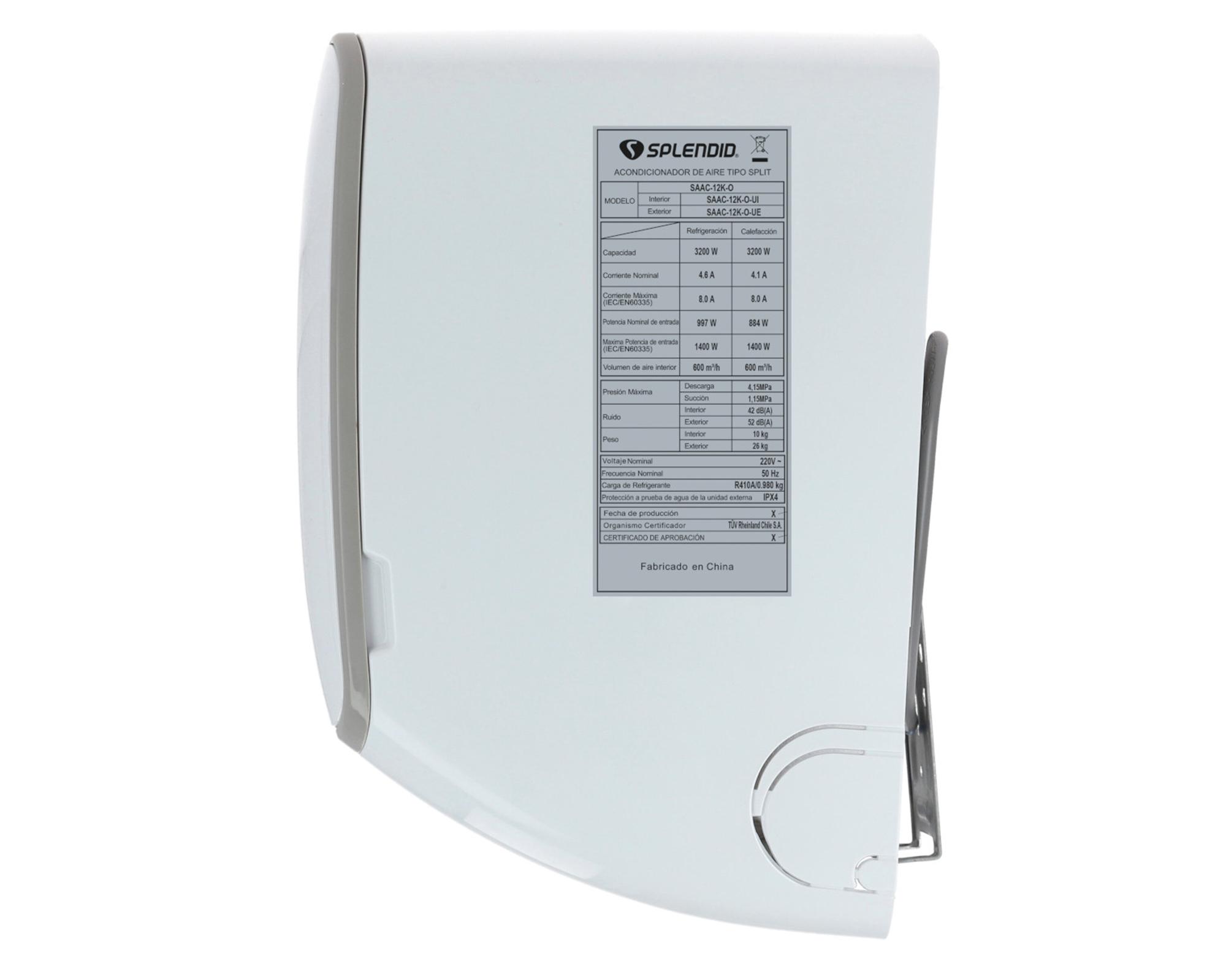 Aire acondicionado split 12000 BTU  frío/calor SAAC-12K-O-10