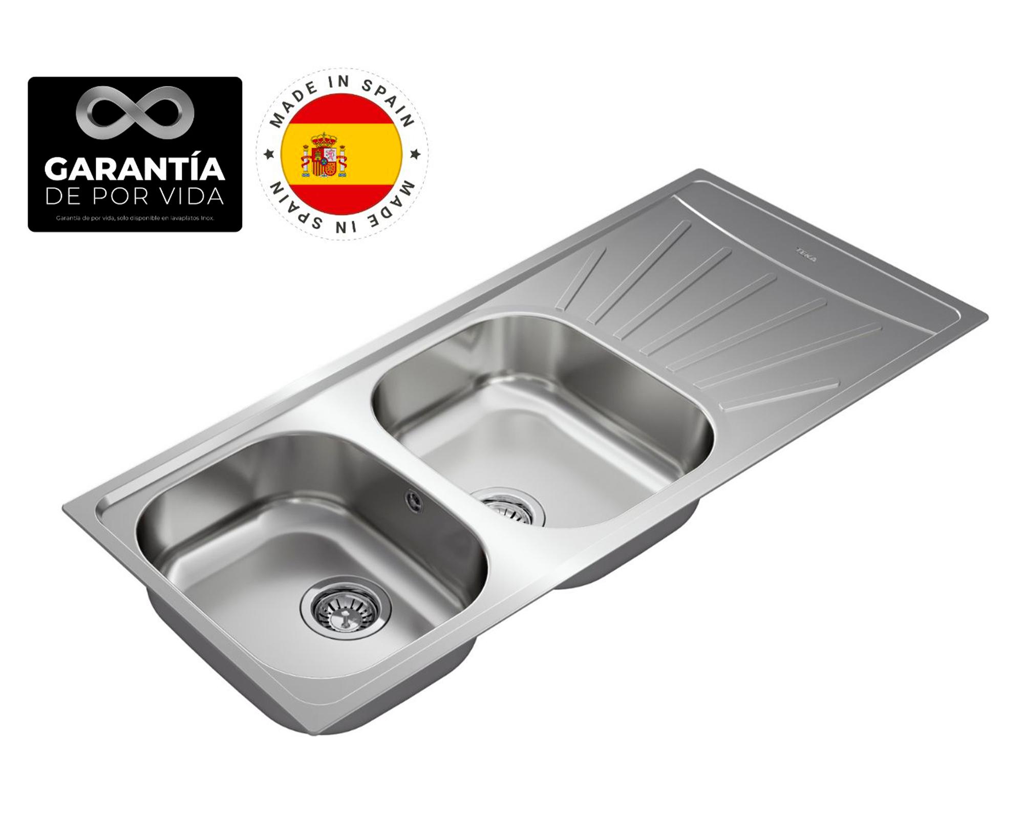 Lavaplatos Starbright 80 E-XP 2C 1E inox 16x116x50 cm-2