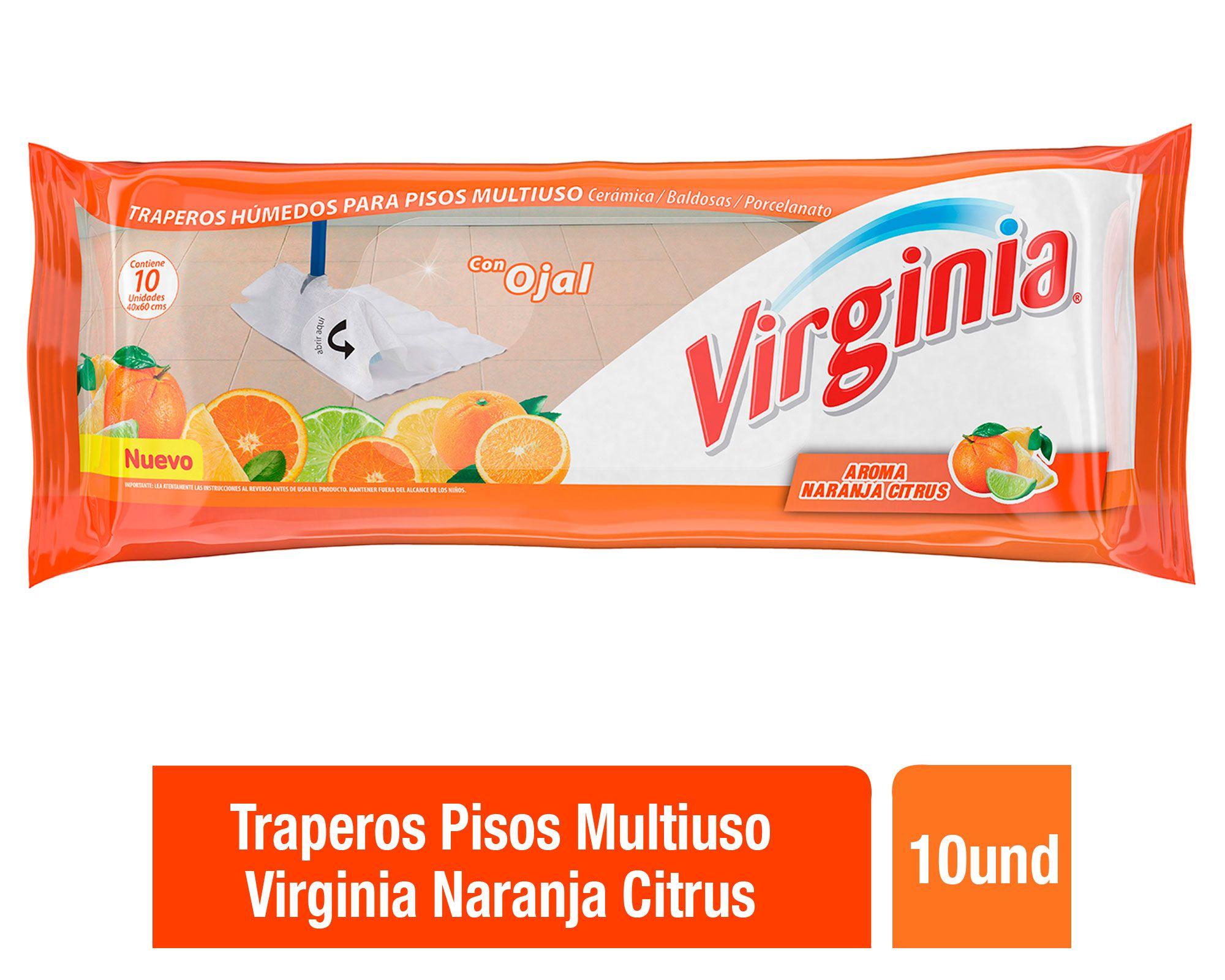 Trapero multiuso naranja citrus 10 unidades Virutex.-1