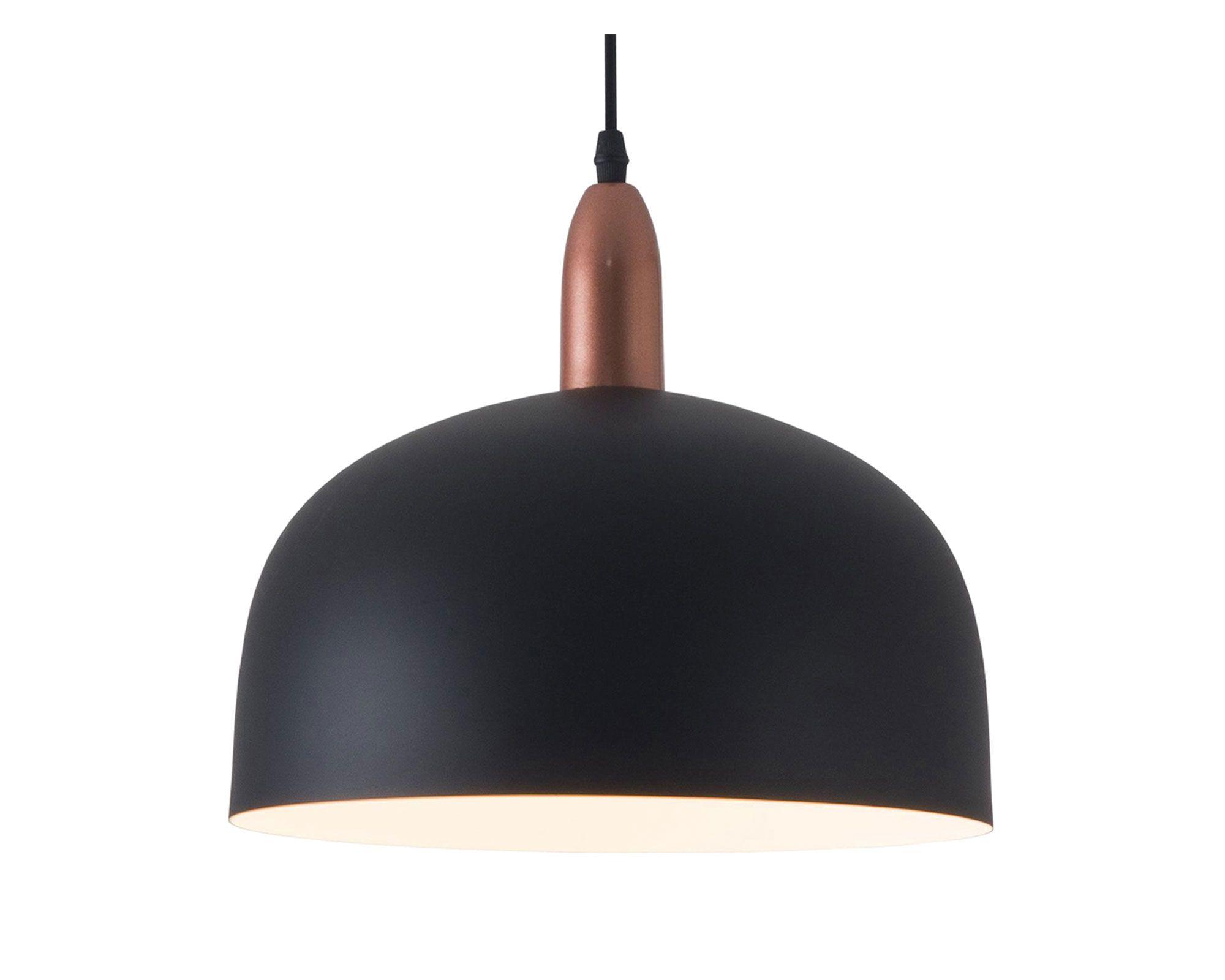Lámpara colgar 1L E27 PLA2503 negro Tempora-0