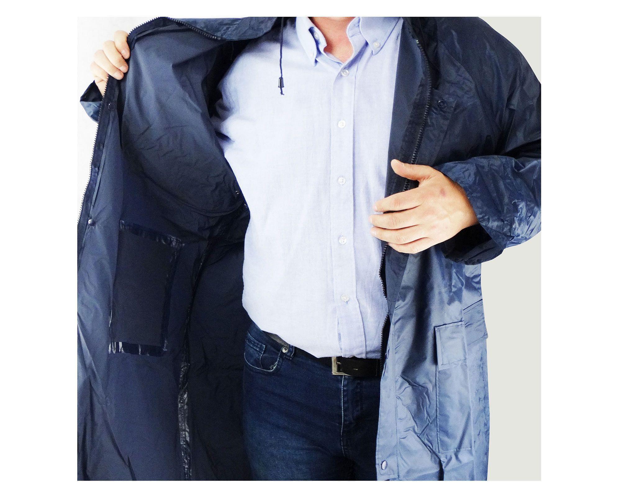 Abrigo impermeable Sterk azul-2