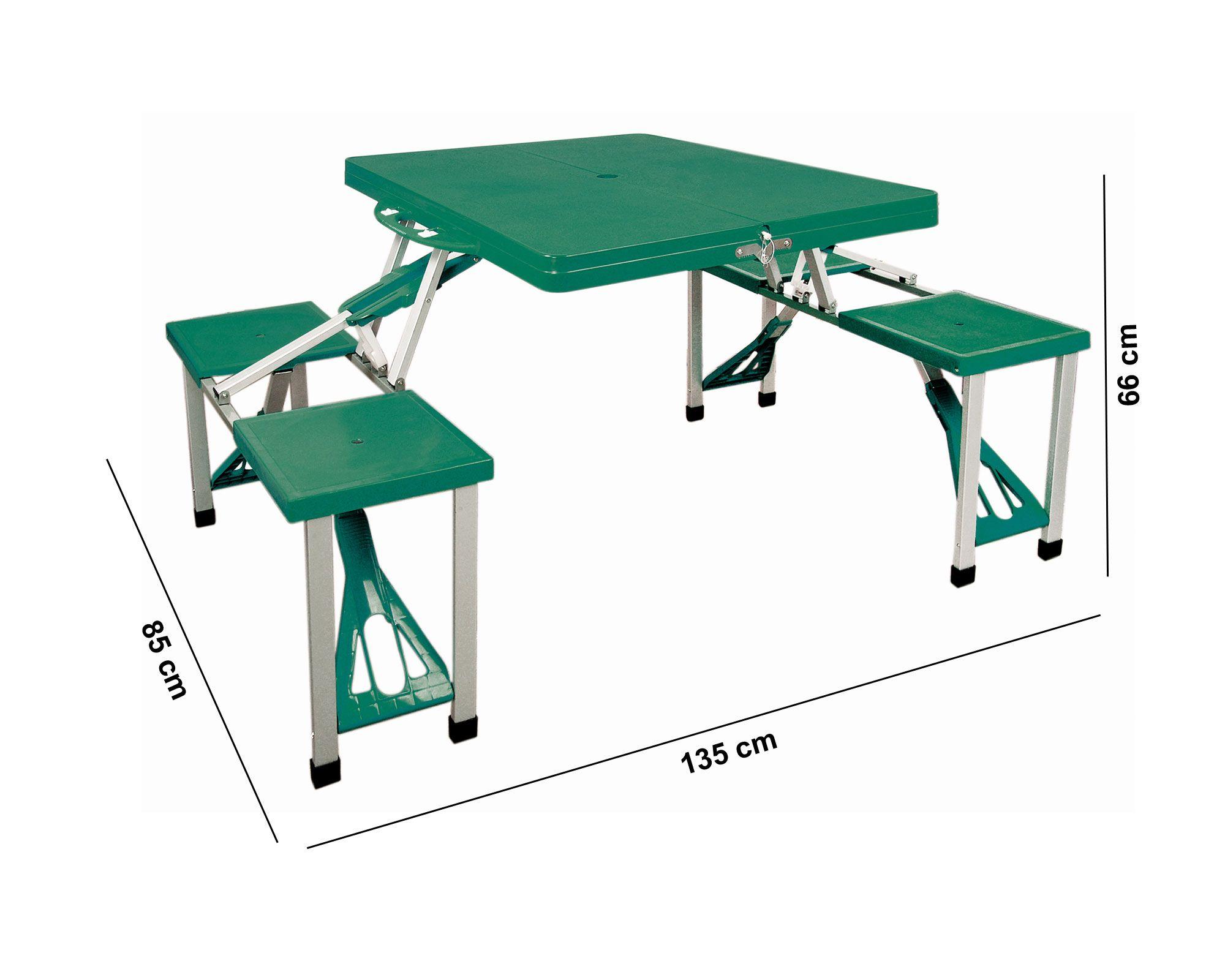 Mesa + piso plegable verde Alpes-3