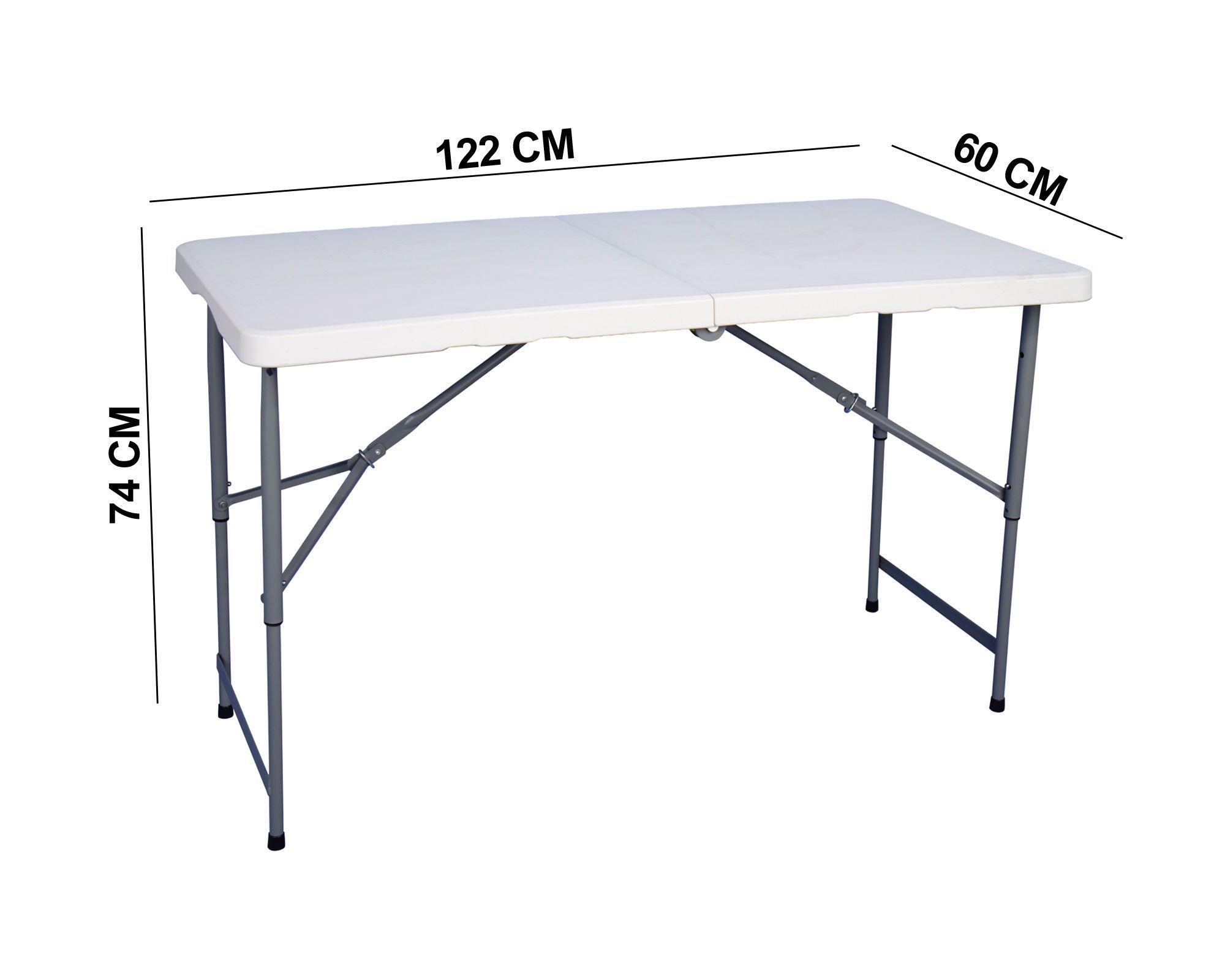 Mesa plegable 180 cm blanco Alpes.-6