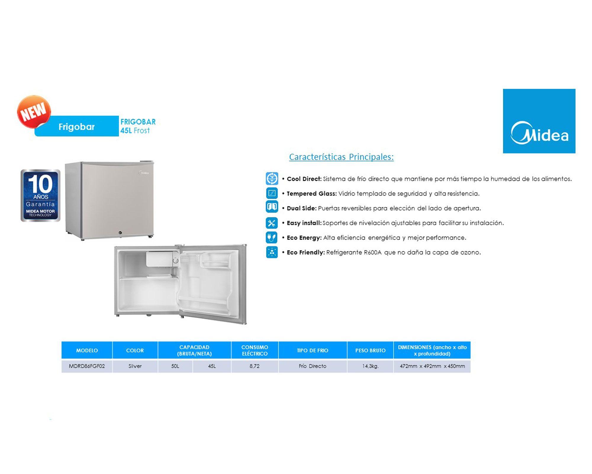Frigobar 45 litros MDRD86FGF02 Midea-4