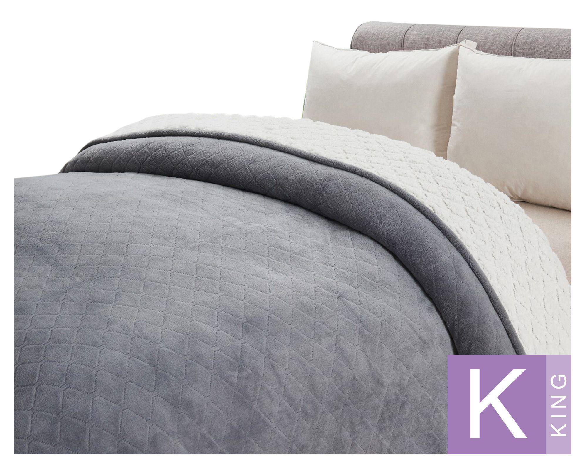 Plumón coral king gris Illusions-0